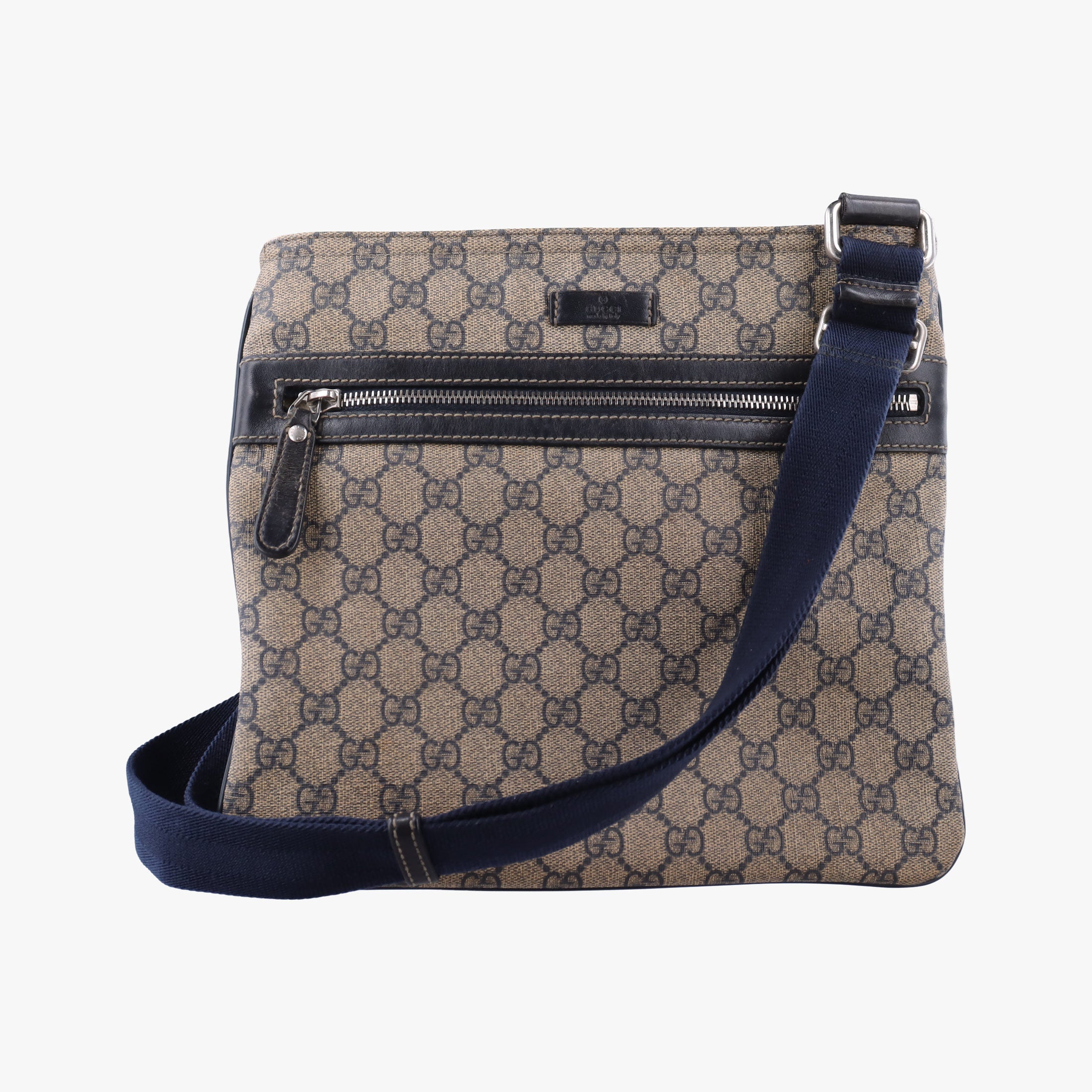 GG Supreme Messenger Brown×Navy PVC coated canvas 295257 GGスプリーム メッセンジャー ブラウン×ネイビー PVCコーティングキャンバス 295257 