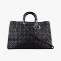 Lady Dior Black lambskin 16-MA-0120レディディオール ブラック ラムスキン 16-MA-0120