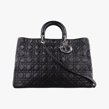 Lady Dior Black lambskin 16-MA-0120レディディオール ブラック ラムスキン 16-MA-0120
