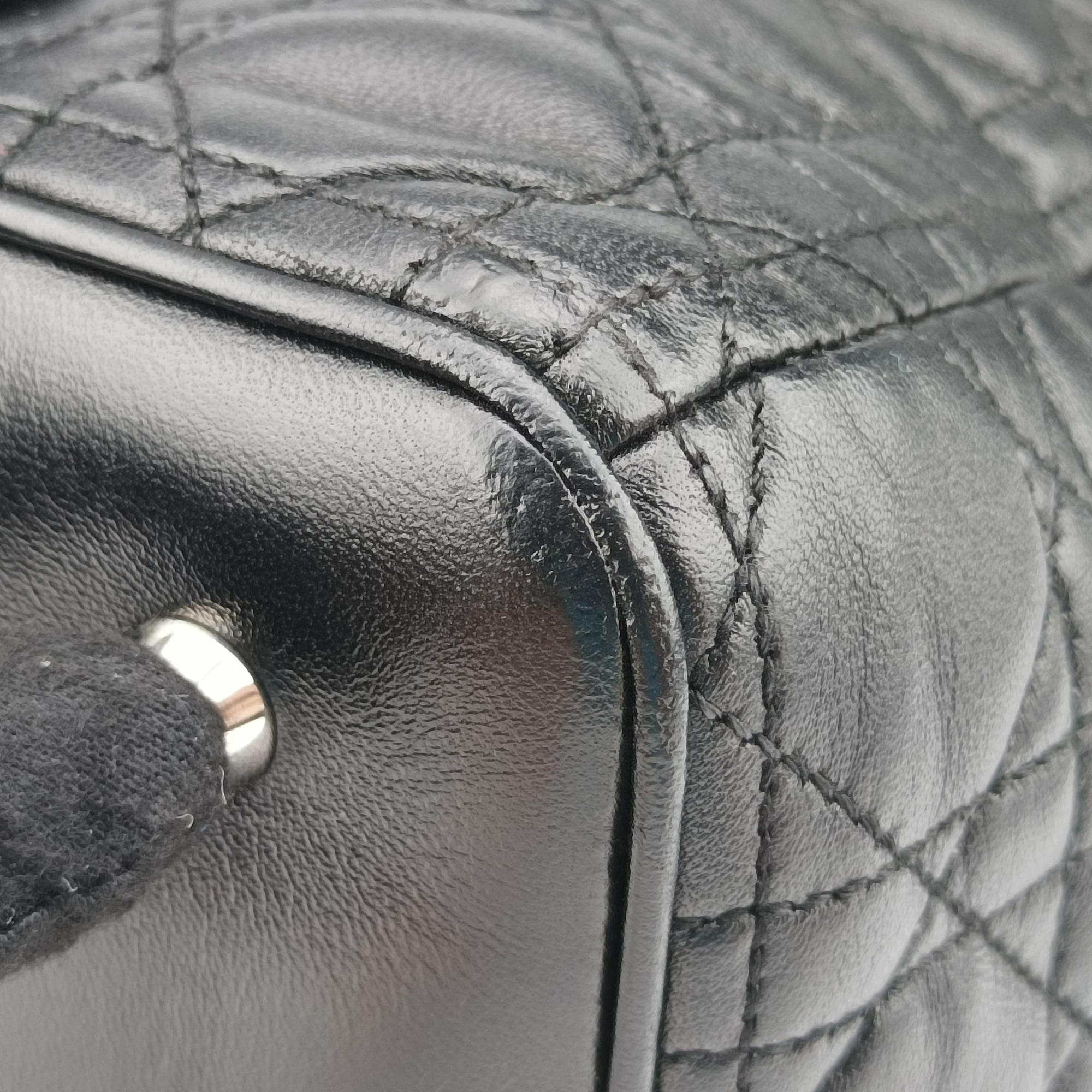 Lady Dior Black lambskin 16-MA-0120レディディオール ブラック ラムスキン 16-MA-0120