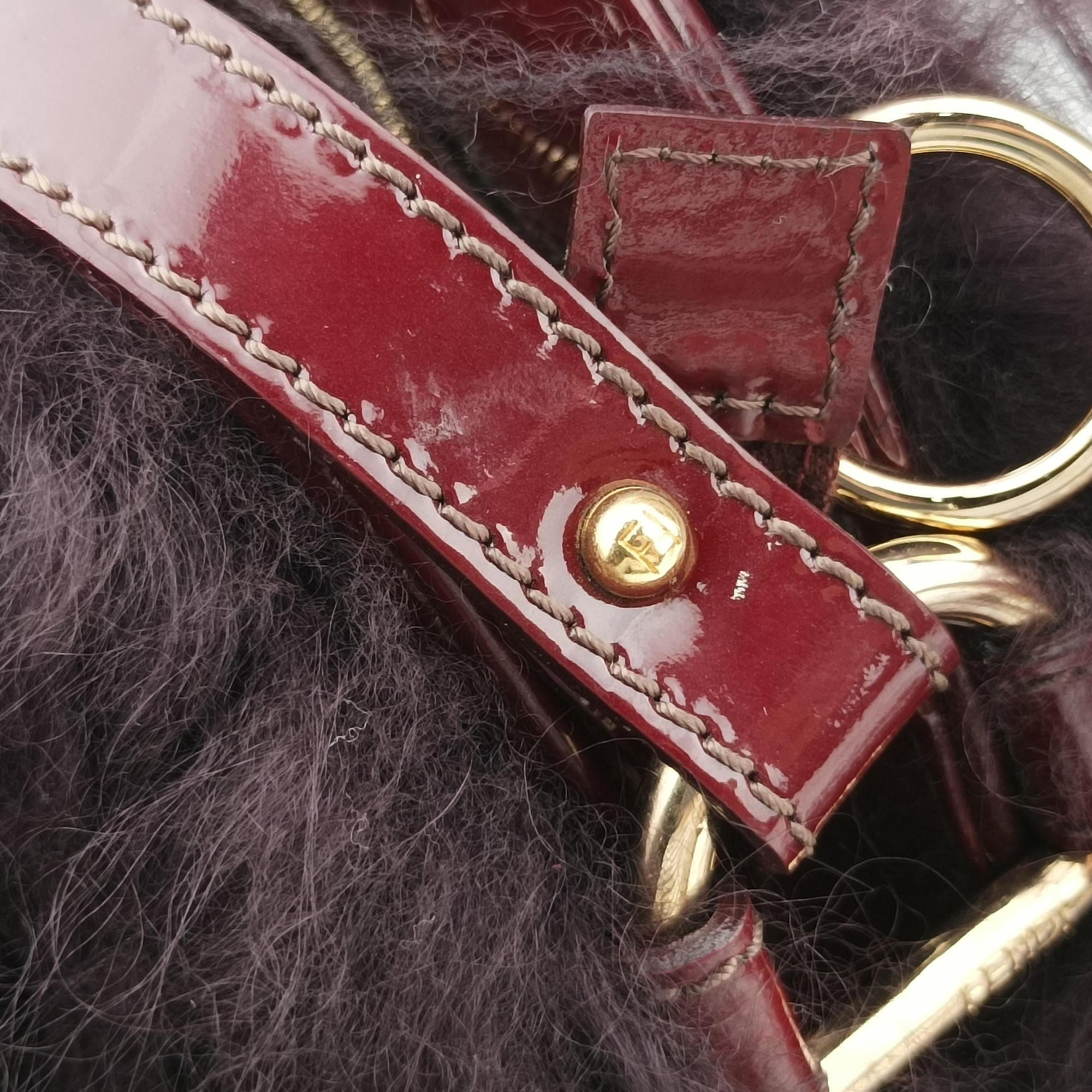 Fur bag Burgundy fur 8BR408 2454-8BR408-LPT-049ファーバッグ ワインレッド ファー 8BR408 2454-8BR408-LPT-049