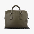 Business Briefcase Green Leather 2VE368 7/Iビジネス ブリーフケース グリーン レザー 2VE368 7/I
