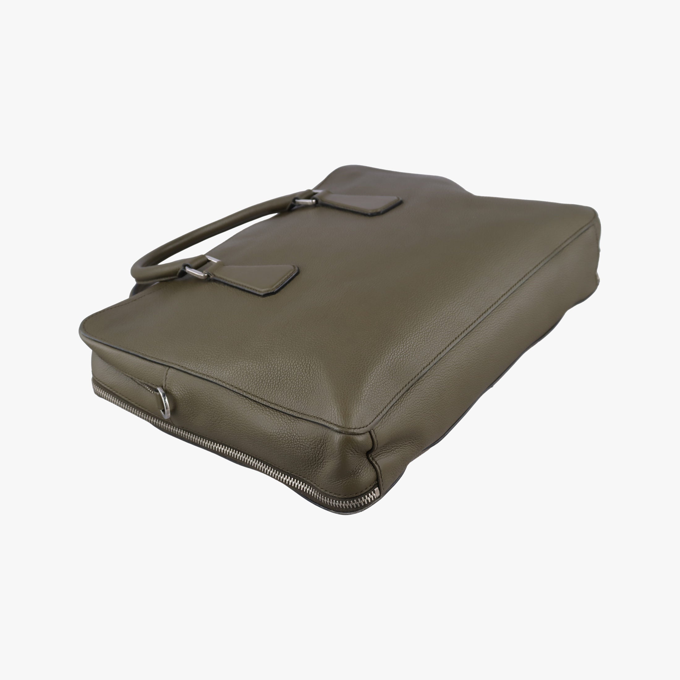 Business Briefcase Green Leather 2VE368 7/Iビジネス ブリーフケース グリーン レザー 2VE368 7/I