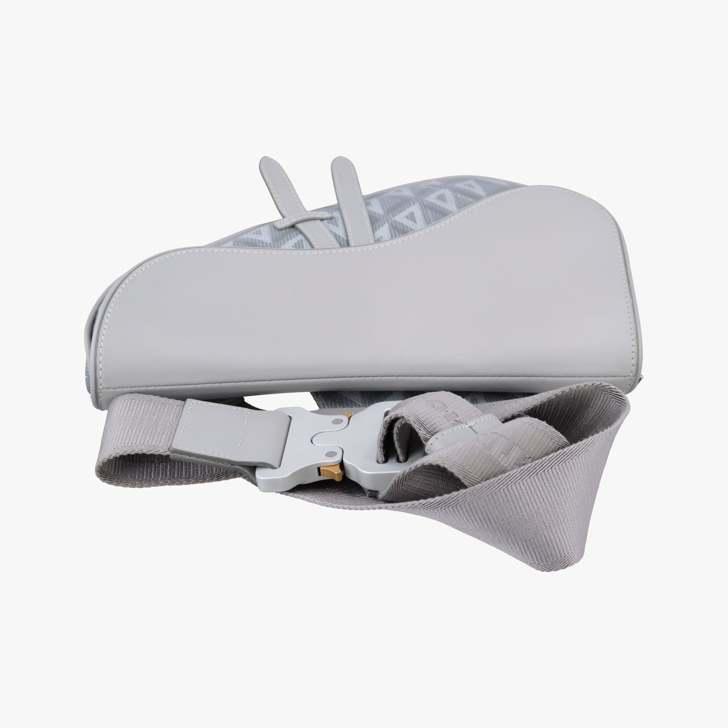 Saddle Grey PVC coated canvas × leather 27-BO-1221 IC Chipサドル グレー PVCコーティングキャンバス×レザー 27-BO-1221 ICチップ