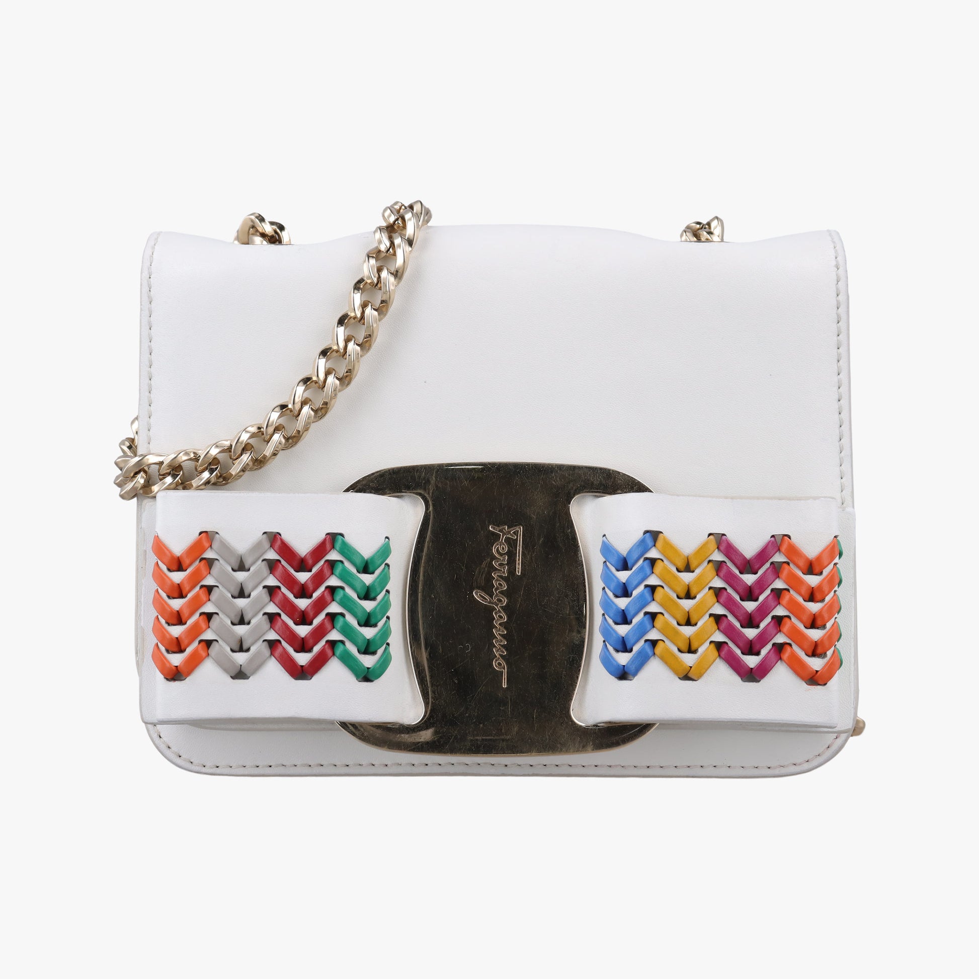 Viva White×multicolor Leather FZ-21 H 105ヴィヴァ ホワイト×マルチカラー レザー FZ-21 H 105