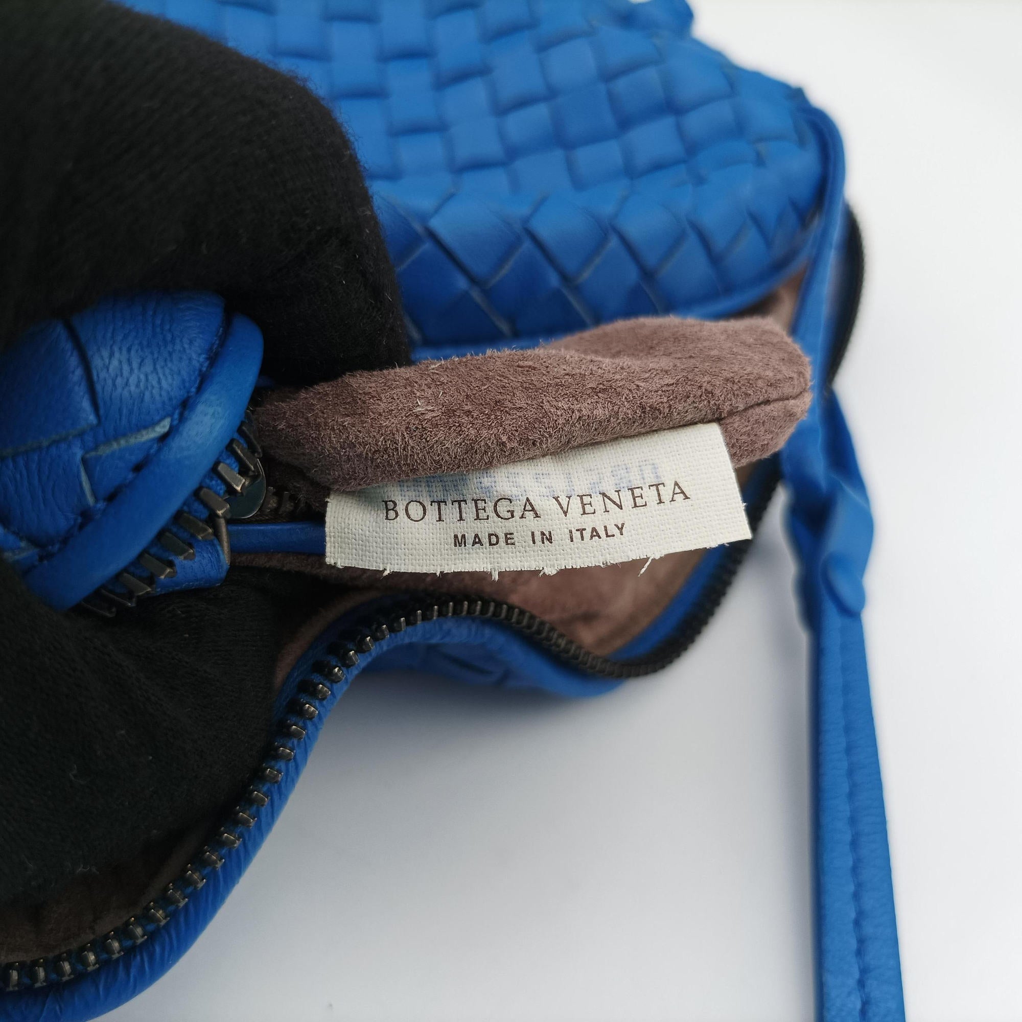 NODINI Intrecciato Blue lambskin B04622158Uノディーニ イントレチャート ブルー ラムスキン B04622158U