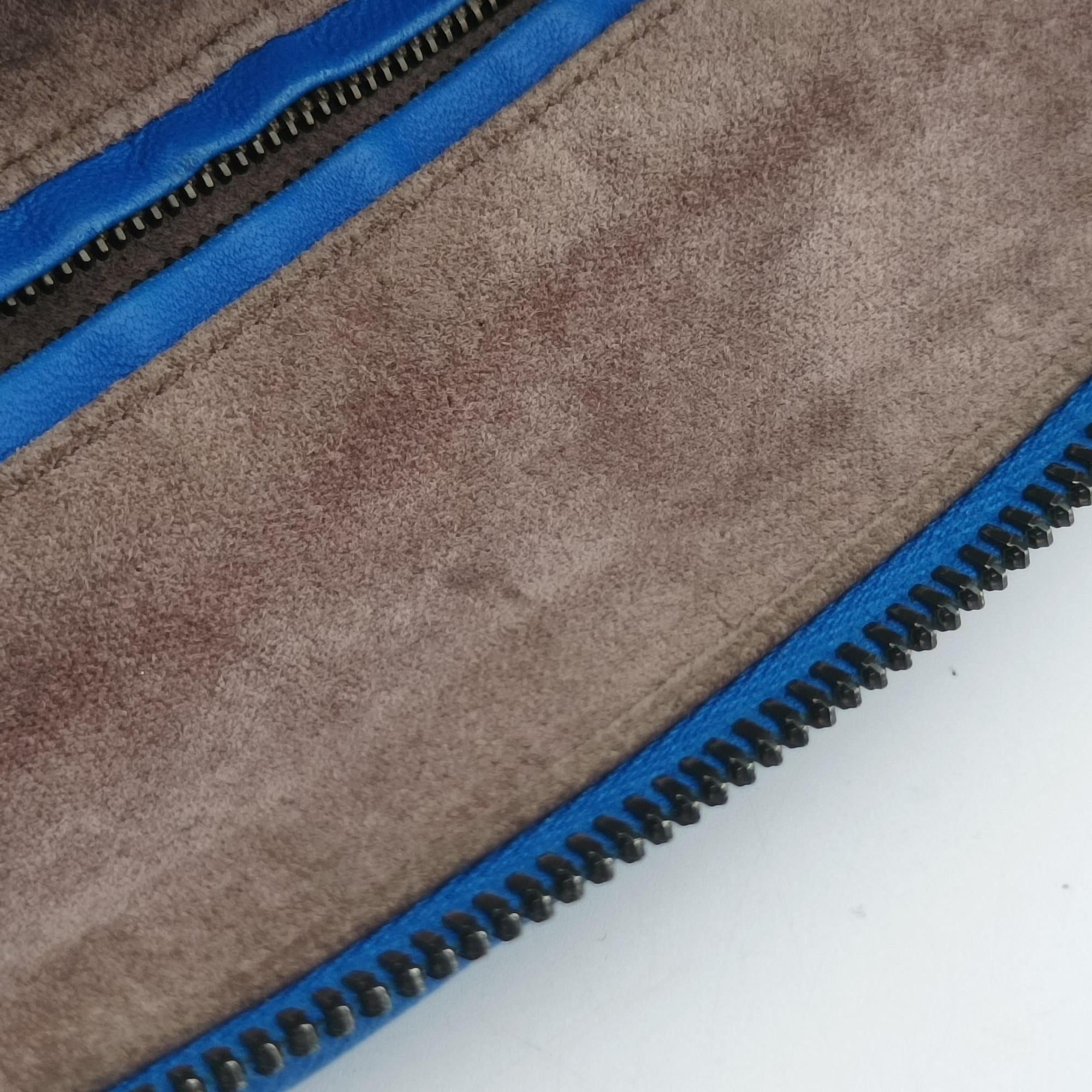 NODINI Intrecciato Blue lambskin B04622158Uノディーニ イントレチャート ブルー ラムスキン B04622158U