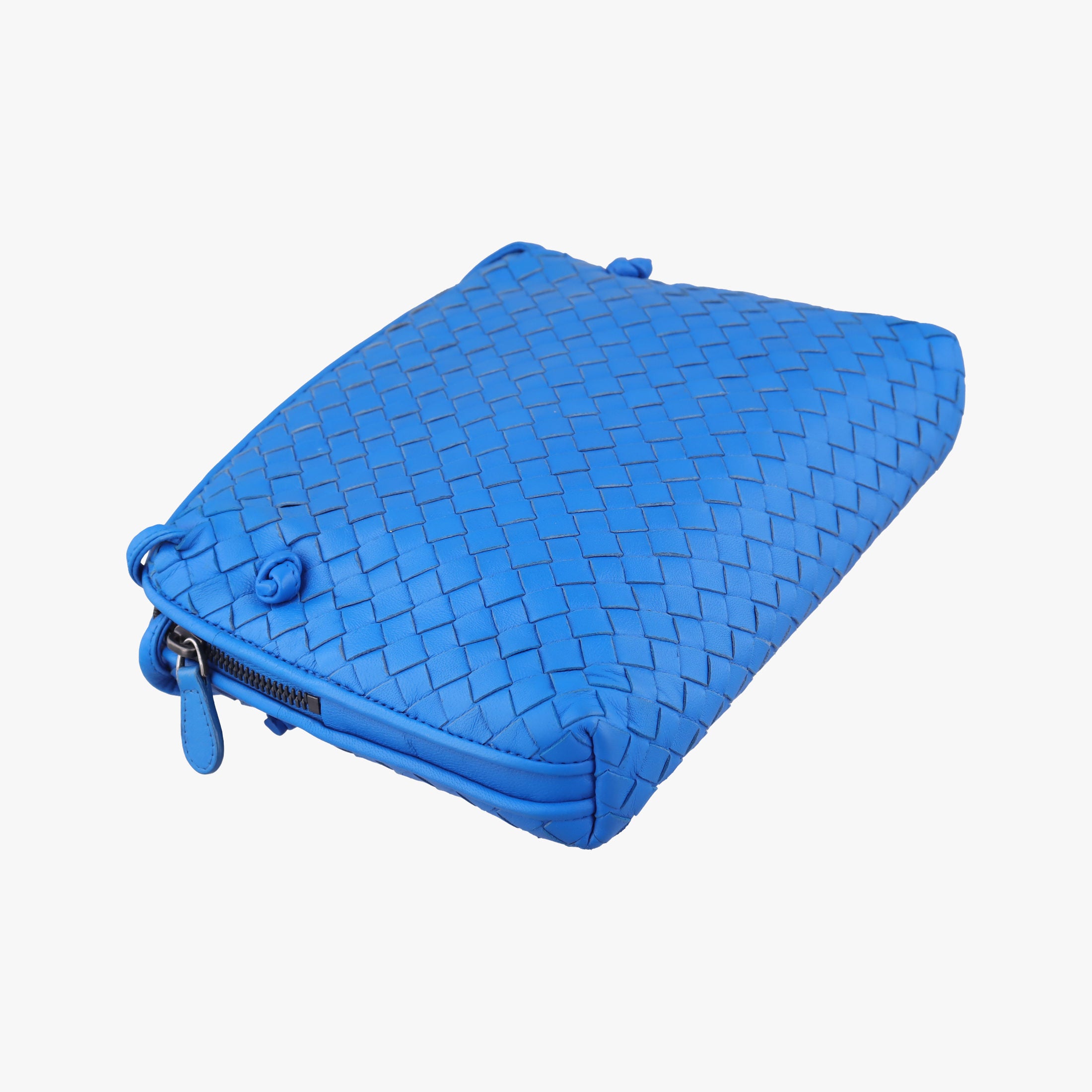 NODINI Intrecciato Blue lambskin B04622158Uノディーニ イントレチャート ブルー ラムスキン B04622158U