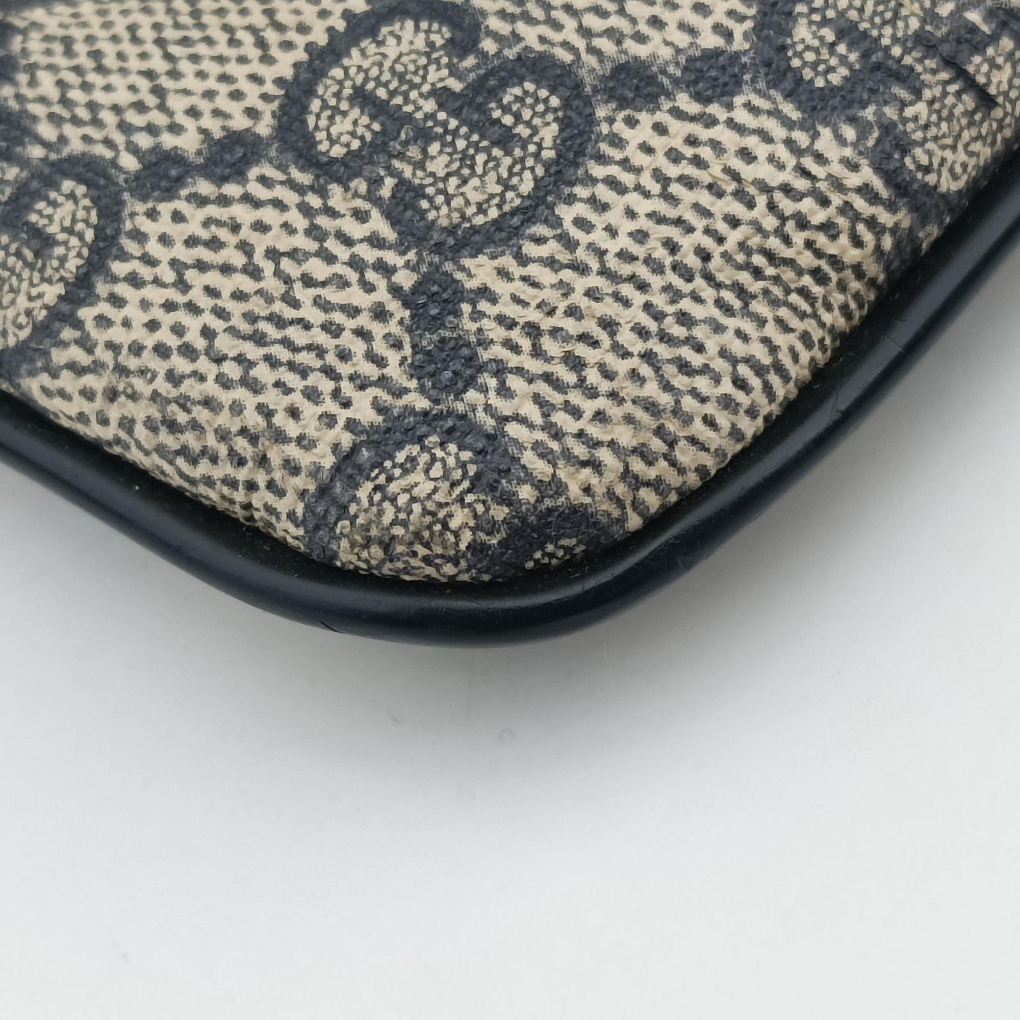 GG Supreme Messenger Beige × Navy PVC coated canvas×leather 295257 I014856609GGスプリーム メッセンジャー ベージュ×ネイビー PVCコーティングキャンバス×レザー 295257 I014856609