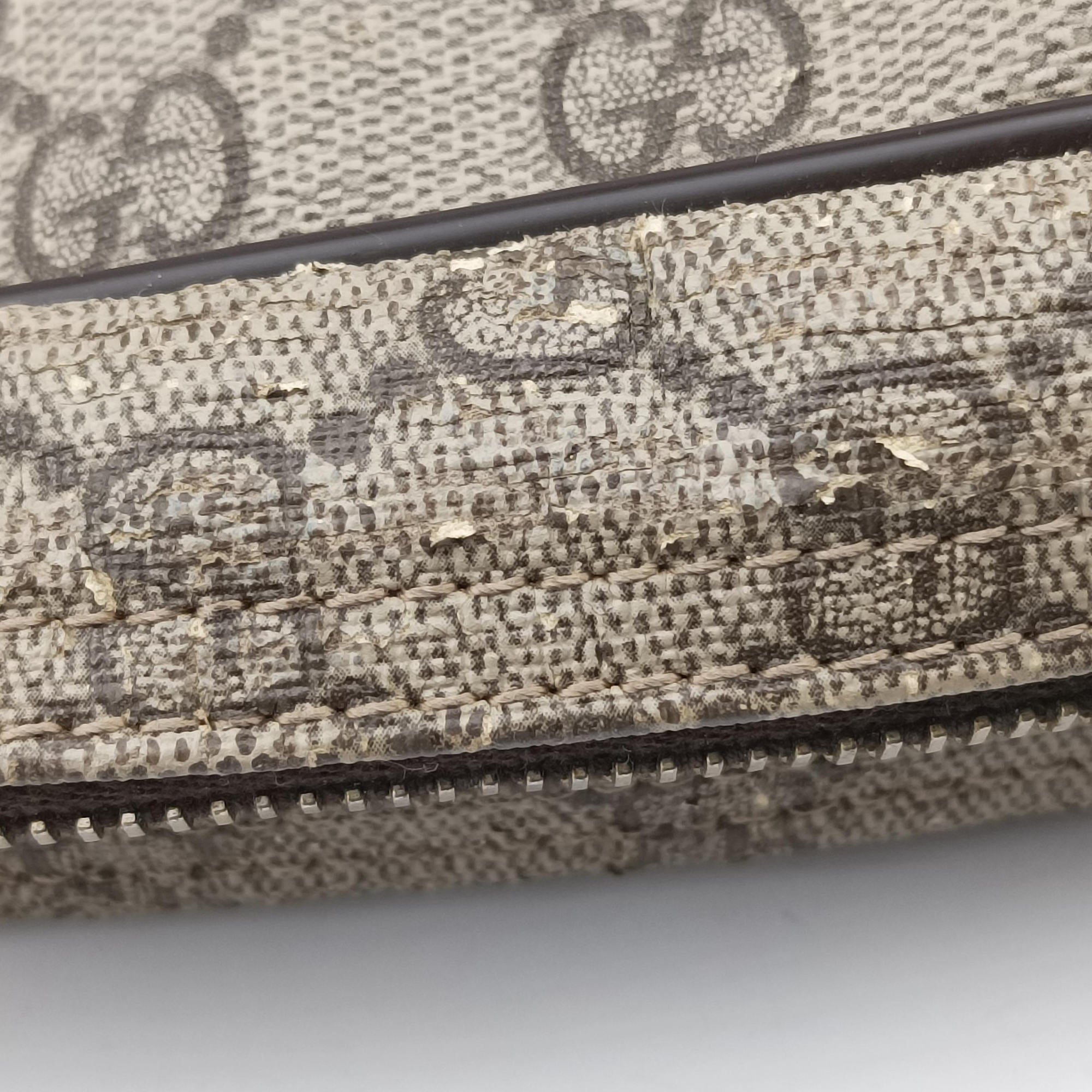 GG Imprime Messenger Beige×Brown PVC coated canvas×Leather 201448 F013949693GGインプリメ メッセンジャー ベージュ×ブラウン PVCコーティングキャンバス×レザー 201448 F013949693