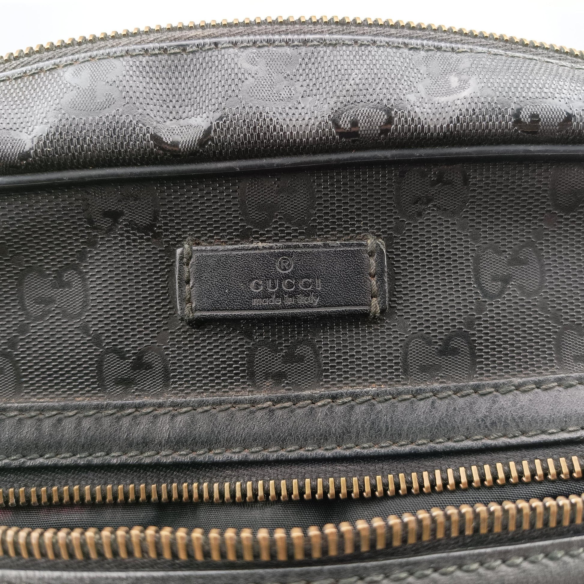 GG Imprime Messenger Black PVC coated canvas 201448 I010359049GGインプリメ メッセンジャー ブラック PVCコーティングキャンバス 201448 I010359049