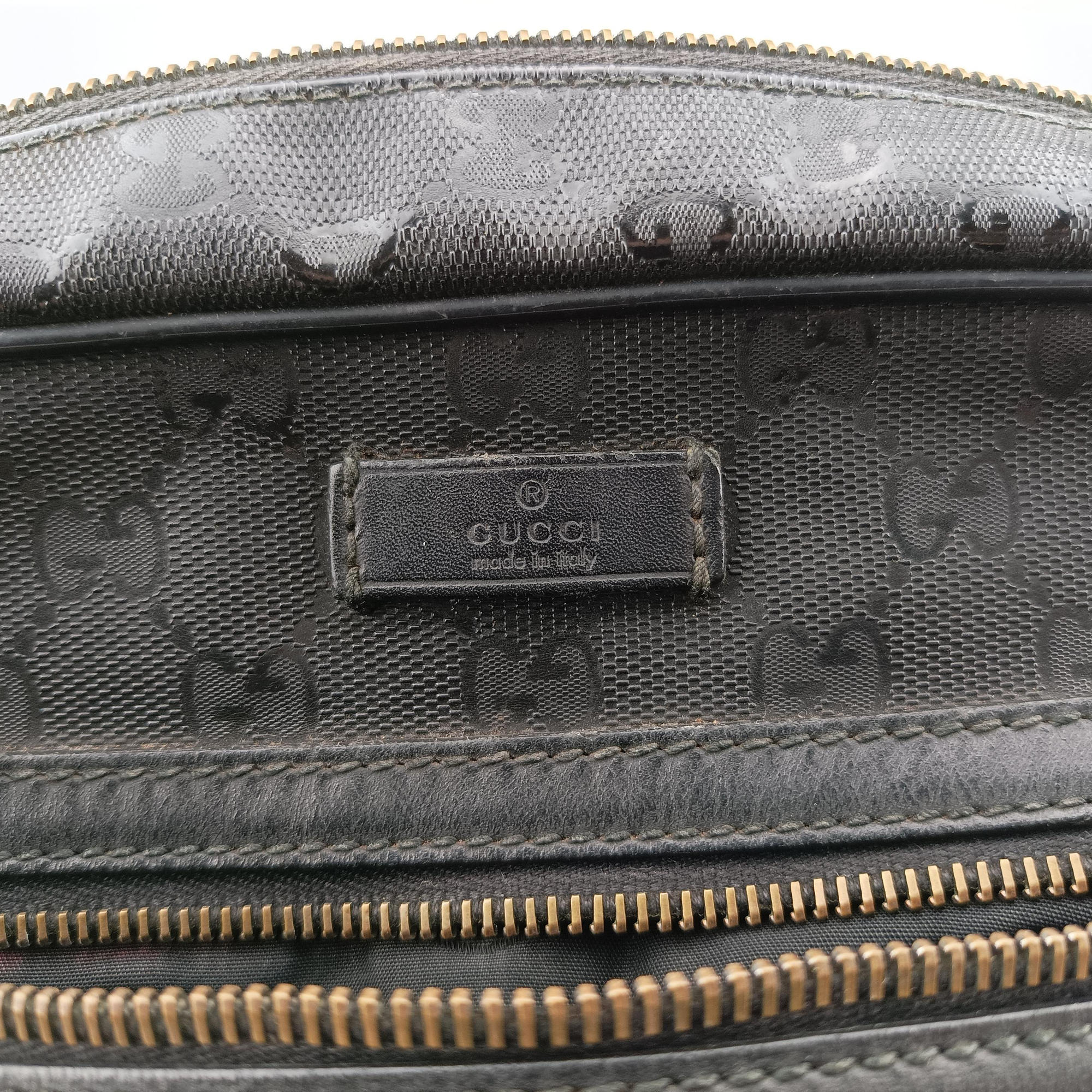 GG Imprime Messenger Black PVC coated canvas 201448 I010359049GGインプリメ メッセンジャー ブラック PVCコーティングキャンバス 201448 I010359049