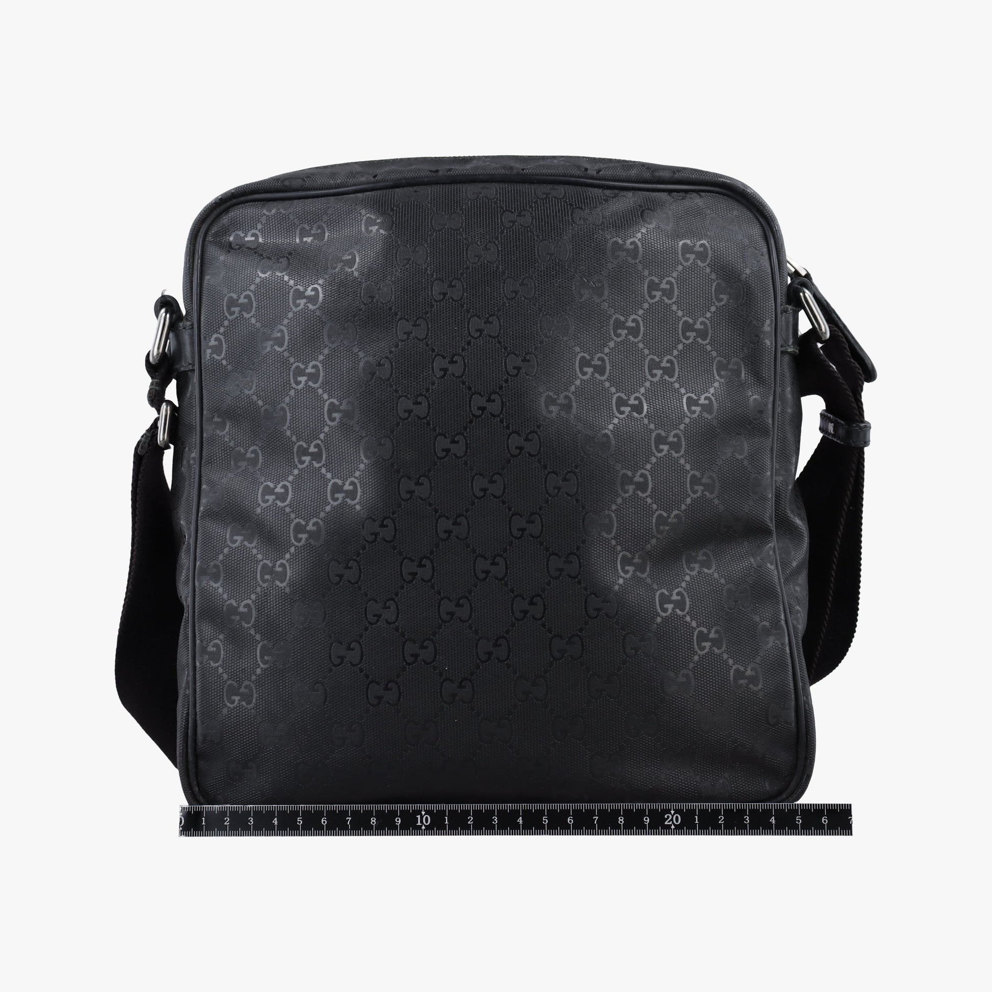 GG Imprime Messenger Black PVC coated canvas 201448 I010359049GGインプリメ メッセンジャー ブラック PVCコーティングキャンバス 201448 I010359049