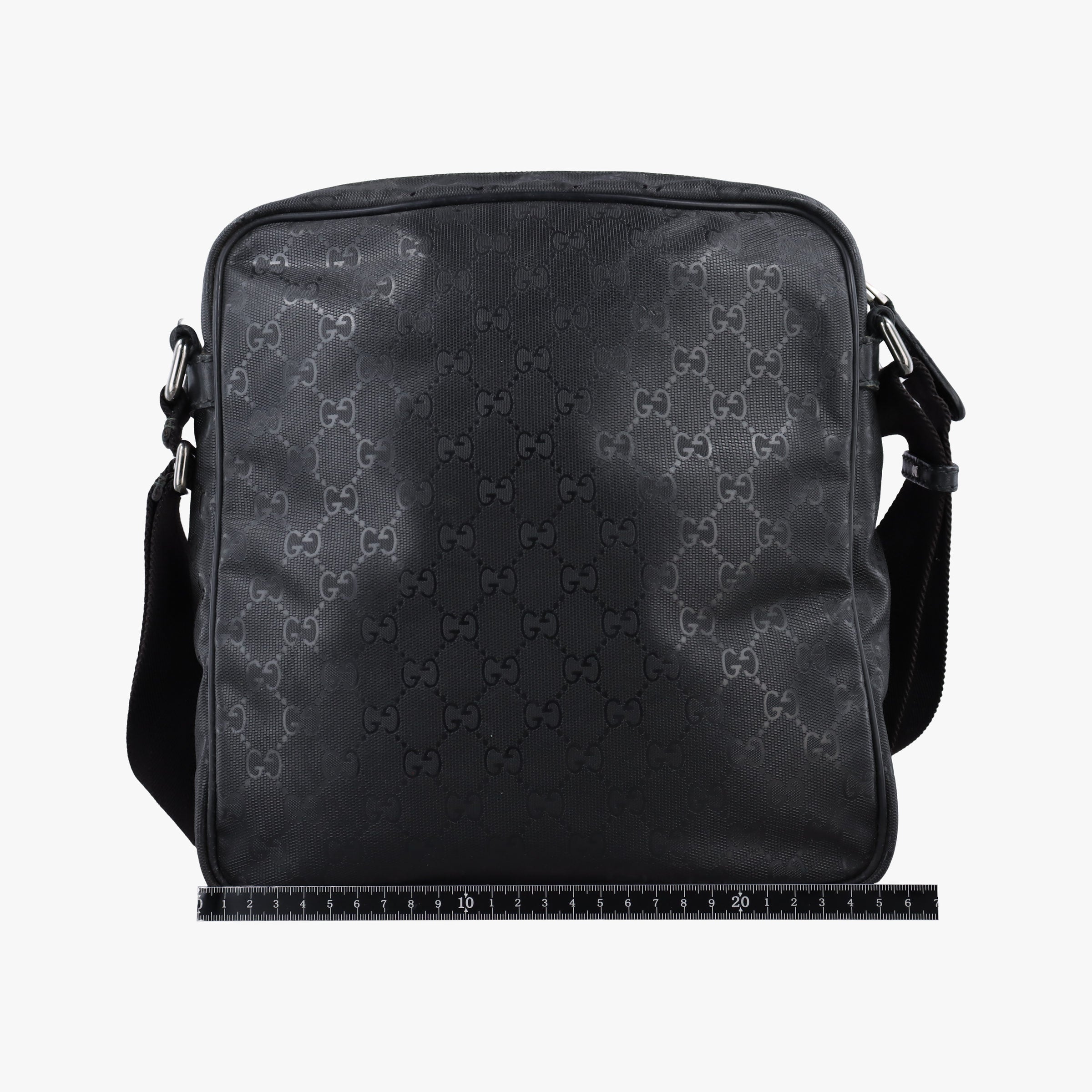 GG Imprime Messenger Black PVC coated canvas 201448 I010359049GGインプリメ メッセンジャー ブラック PVCコーティングキャンバス 201448 I010359049
