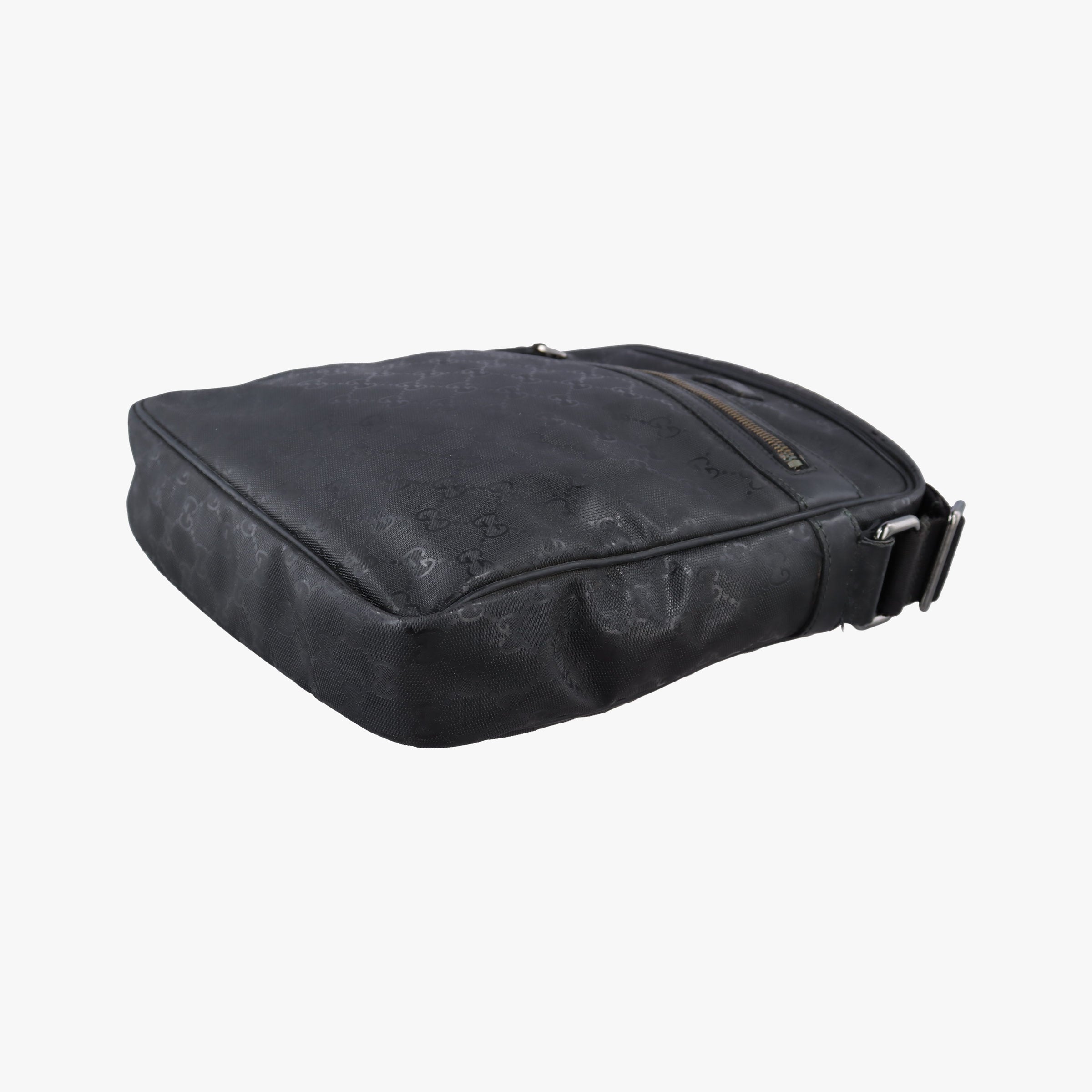 GG Imprime Messenger Black PVC coated canvas 201448 I010359049GGインプリメ メッセンジャー ブラック PVCコーティングキャンバス 201448 I010359049