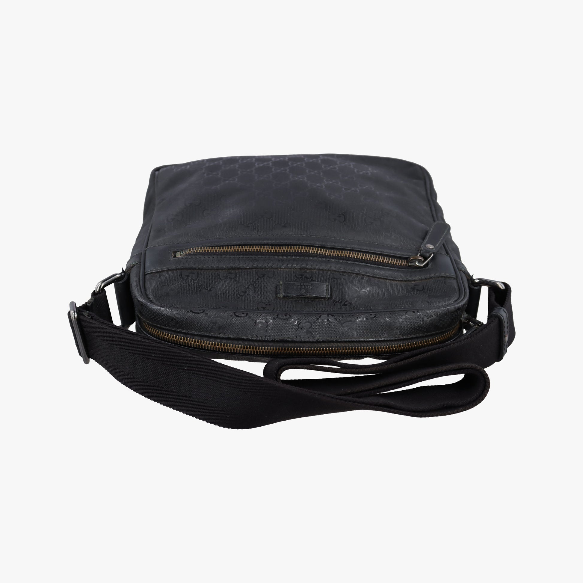 GG Imprime Messenger Black PVC coated canvas 201448 I010359049GGインプリメ メッセンジャー ブラック PVCコーティングキャンバス 201448 I010359049