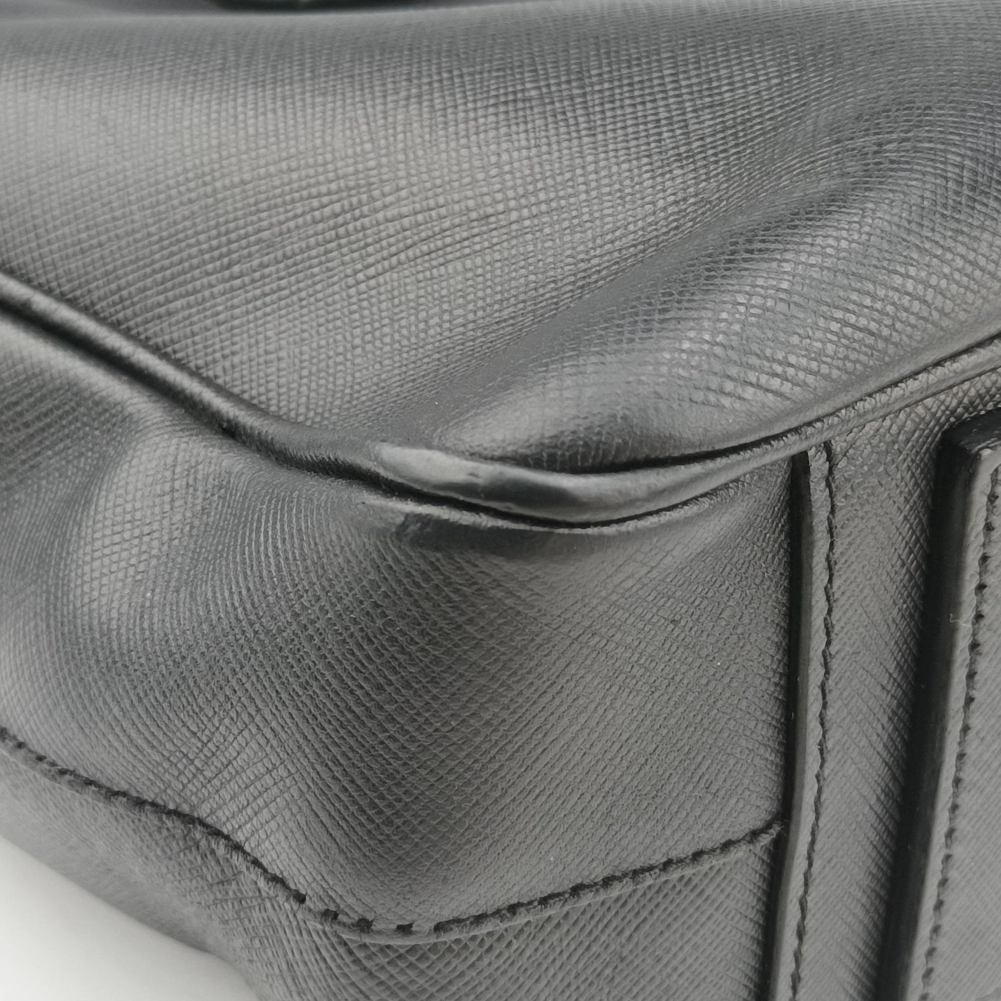Business Briefcase Black SAFFIANO Leather 2VE011 208 Rビジネス ブリーフケース ブラック サフィアーノレザー 2VE011 208 R
