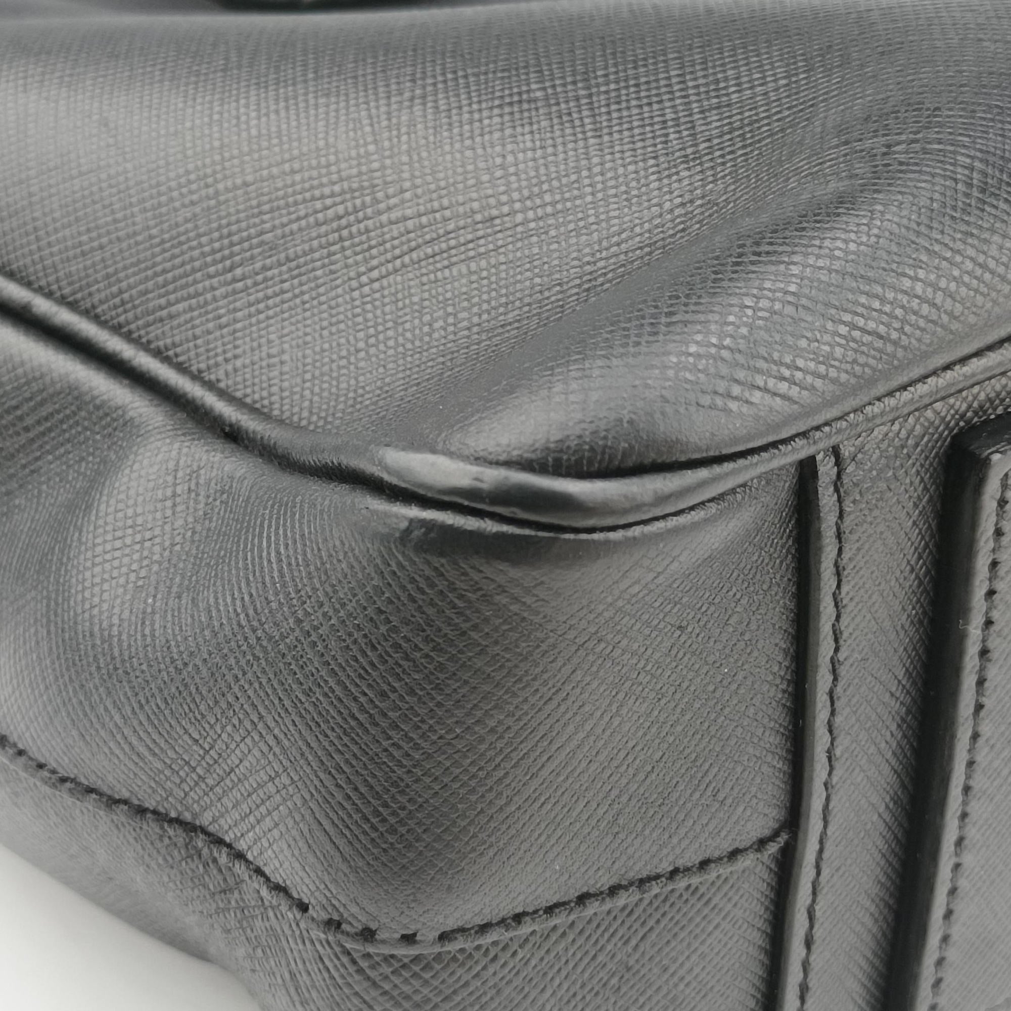 Business Briefcase Black SAFFIANO Leather 2VE011 208 Rビジネス ブリーフケース ブラック サフィアーノレザー 2VE011 208 R
