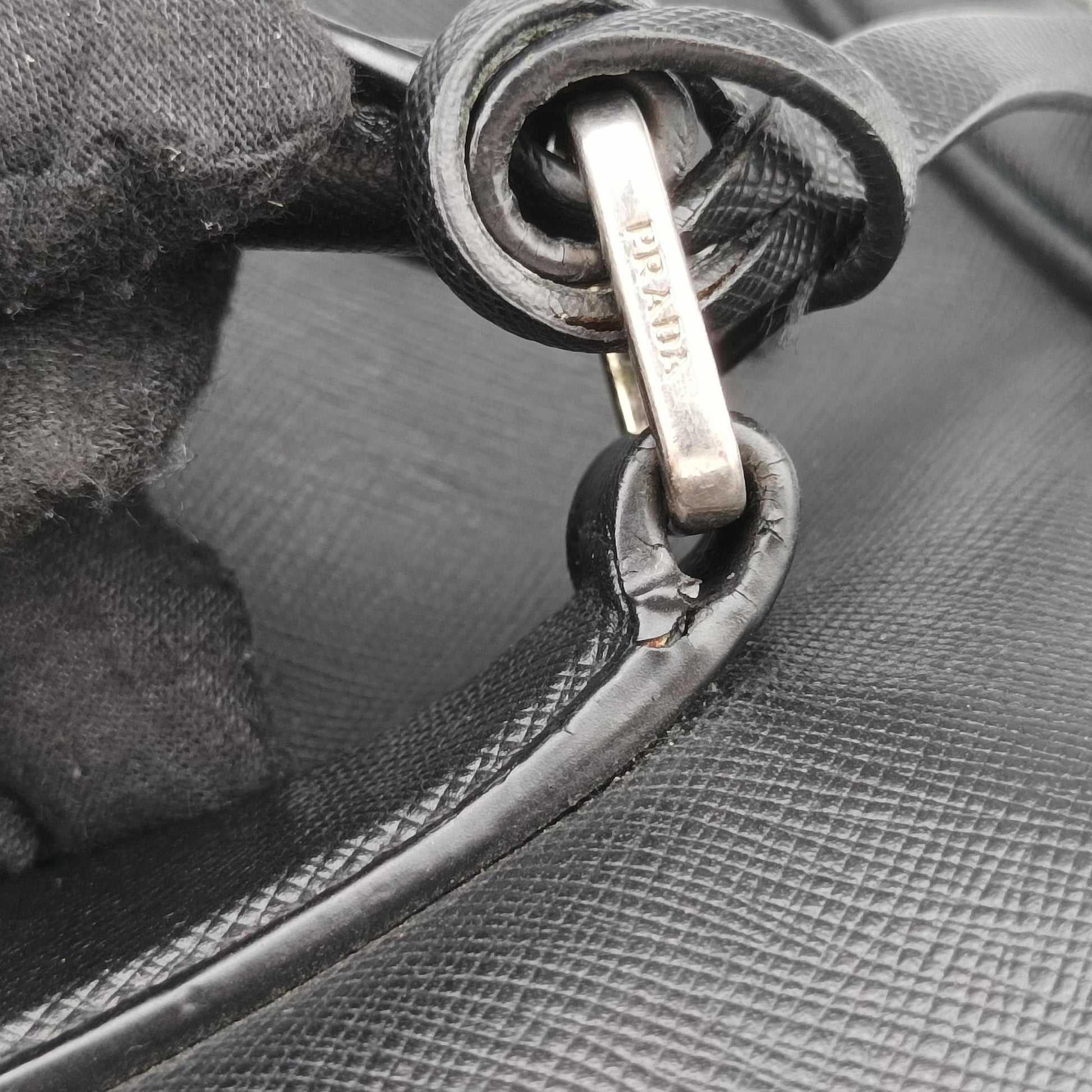 Business Briefcase Black SAFFIANO Leather 2VE011 208 Rビジネス ブリーフケース ブラック サフィアーノレザー 2VE011 208 R