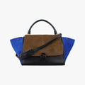 Trapeze Black×Brown×Blue ponyhair F-CU-0112トラペーズミディアム ブラック×ブラウン×ブルー ハラコ F-CU-0112