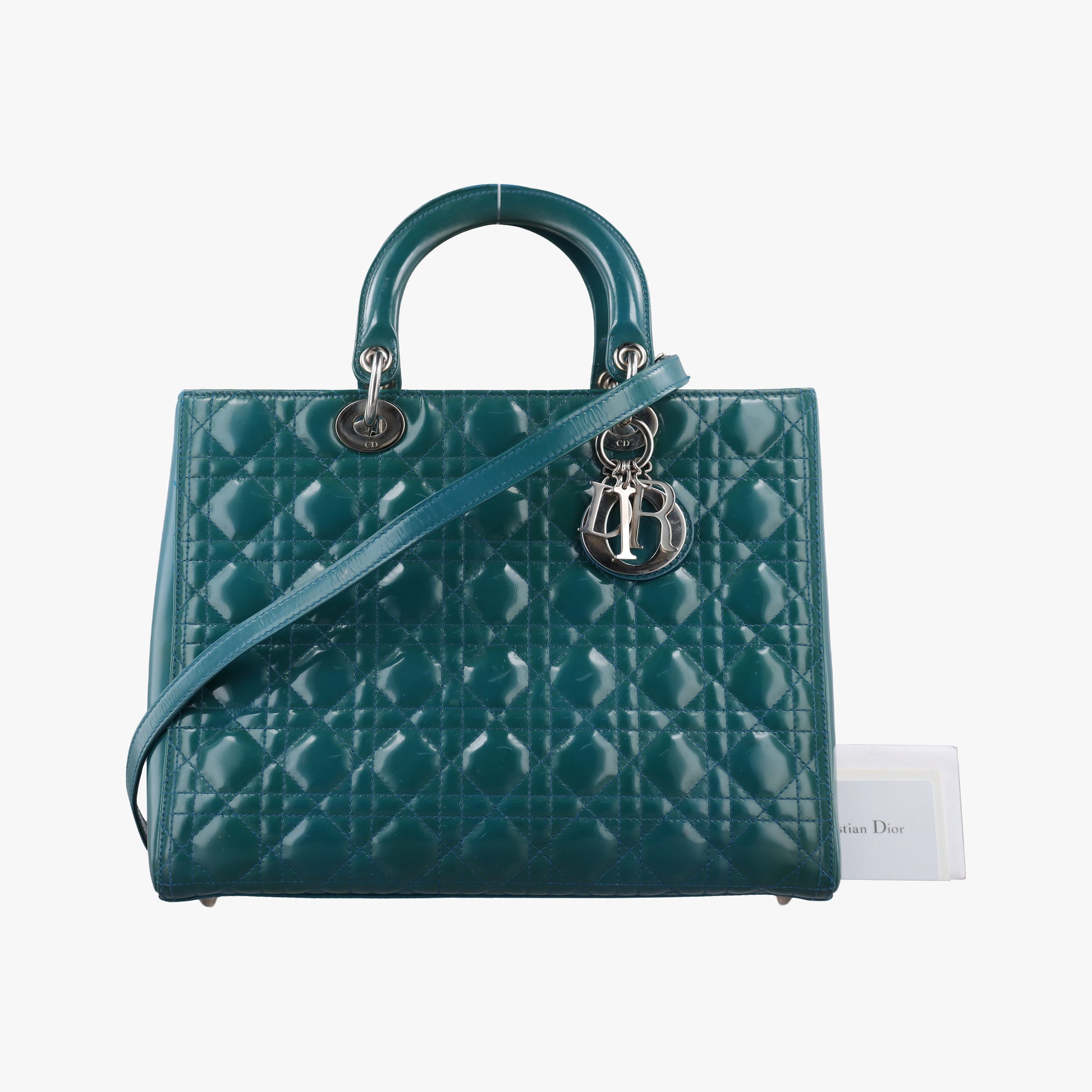Lady Dior Blue Patent　Leather 16-BO-1102レディディオール ブルー パテント 16-BO-1102