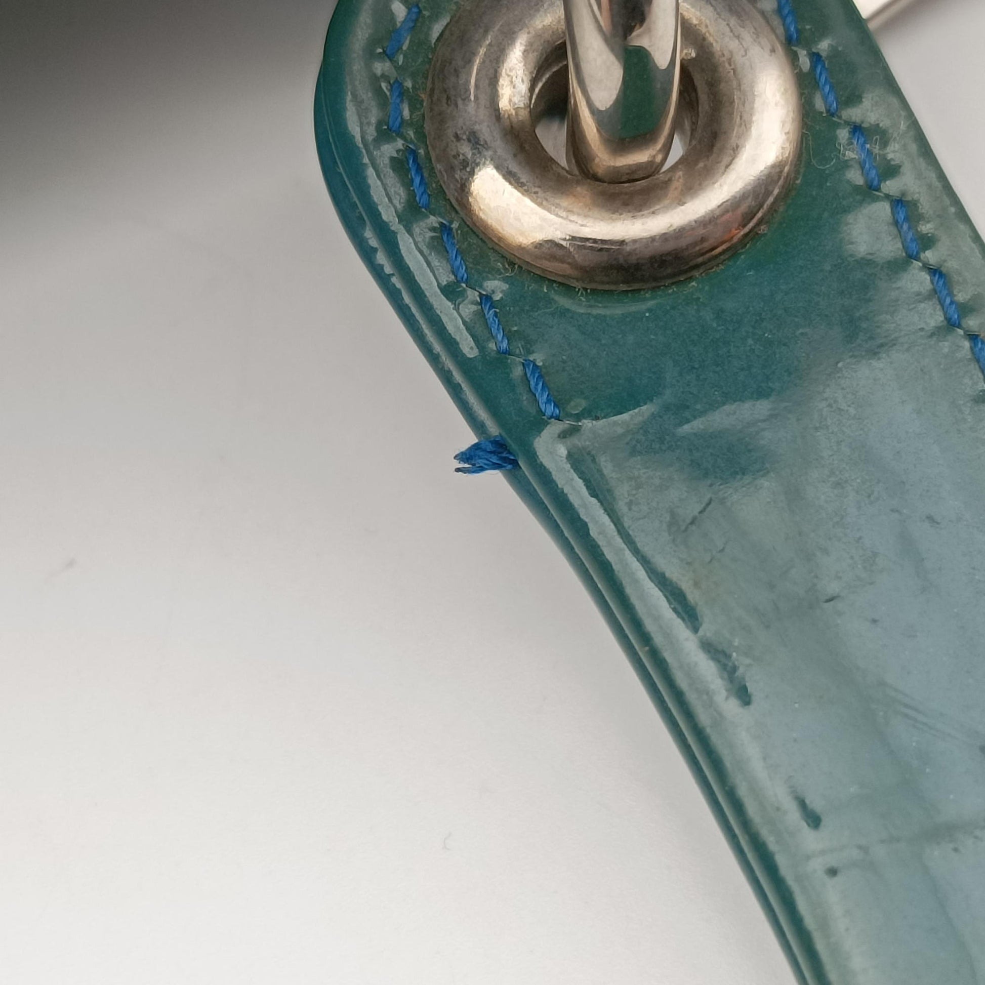 Lady Dior Blue Patent　Leather 16-BO-1102レディディオール ブルー パテント 16-BO-1102