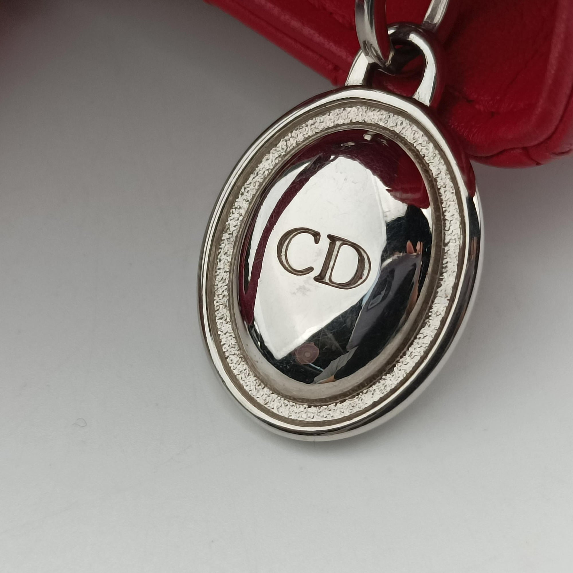 Lady Dior Red lambskin 11-MA-0089レディディオール レッド ラムスキン 11-MA-0089