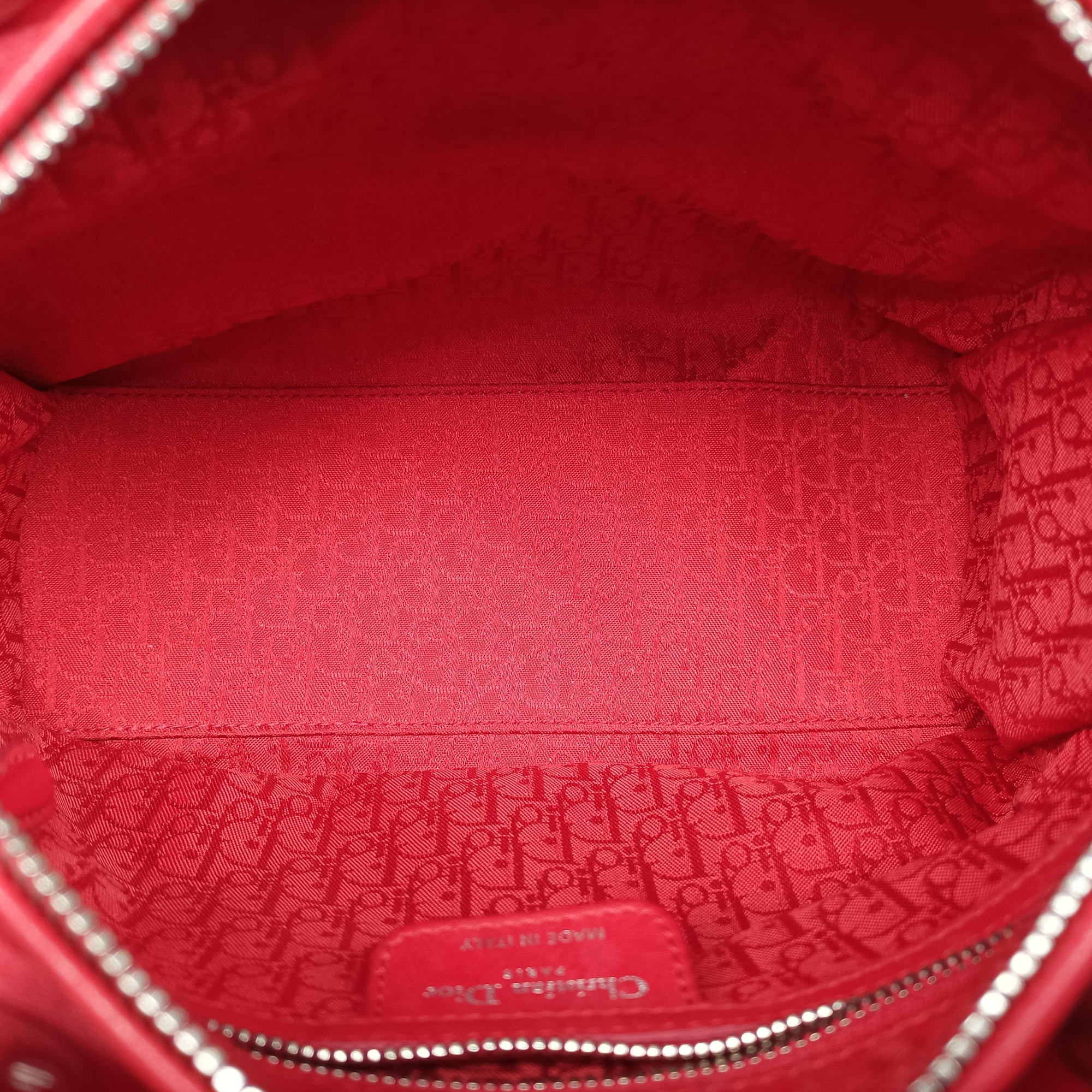Lady Dior Red lambskin 11-MA-0089レディディオール レッド ラムスキン 11-MA-0089