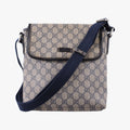 GG Plus GG Supreme beige×navy PVC coated canvas×Leather 223666 B011361882GGプラス GGスプリーム ベージュ×ネイビー PVCコーティングキャンバス×レザー 223666 B011361882