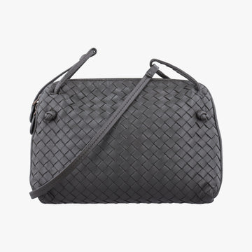 NODINI Intrecciato Grey lambskin B03039932Aノディーニ イントレチャート グレー ラムスキン B03039932A