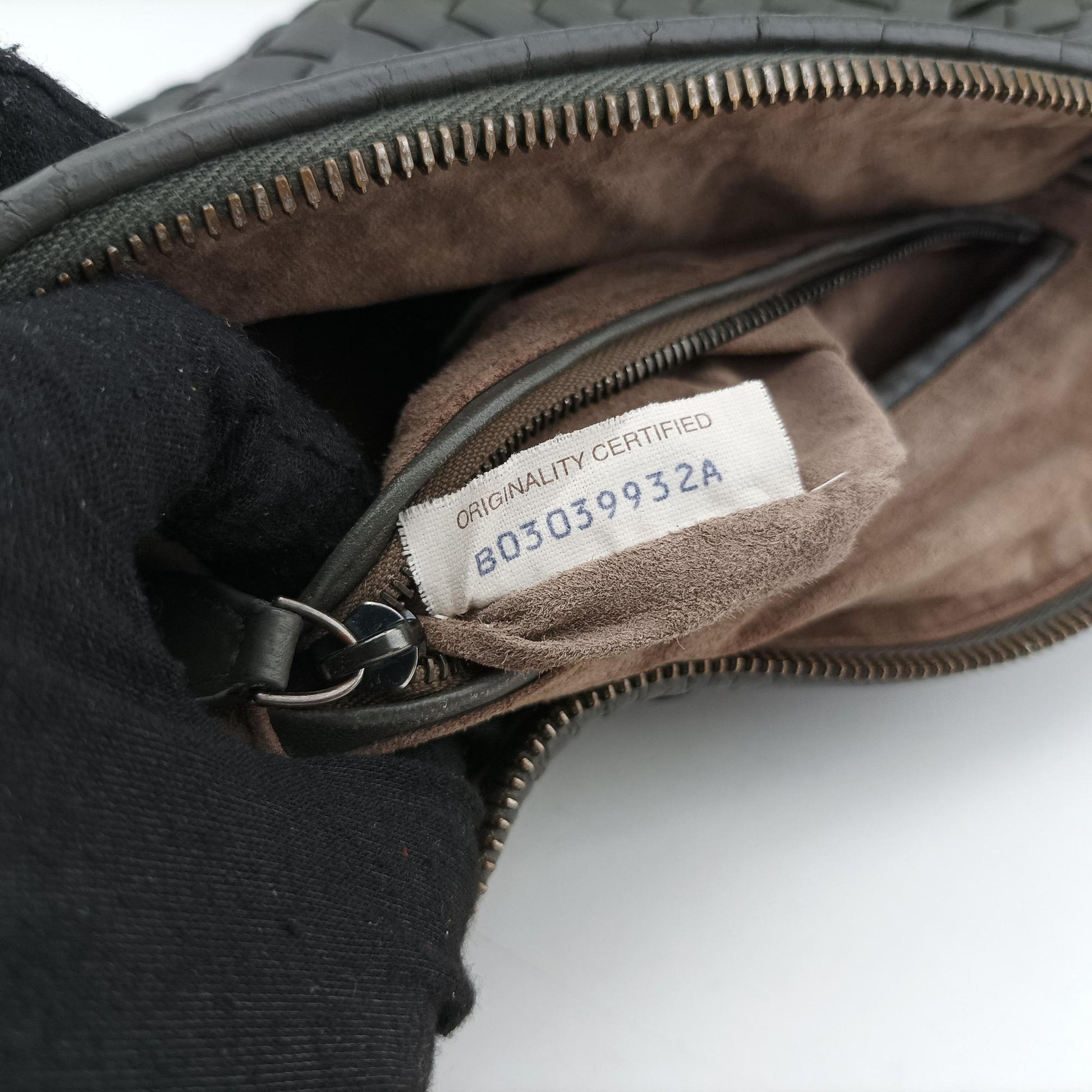 NODINI Intrecciato Grey lambskin B03039932Aノディーニ イントレチャート グレー ラムスキン B03039932A