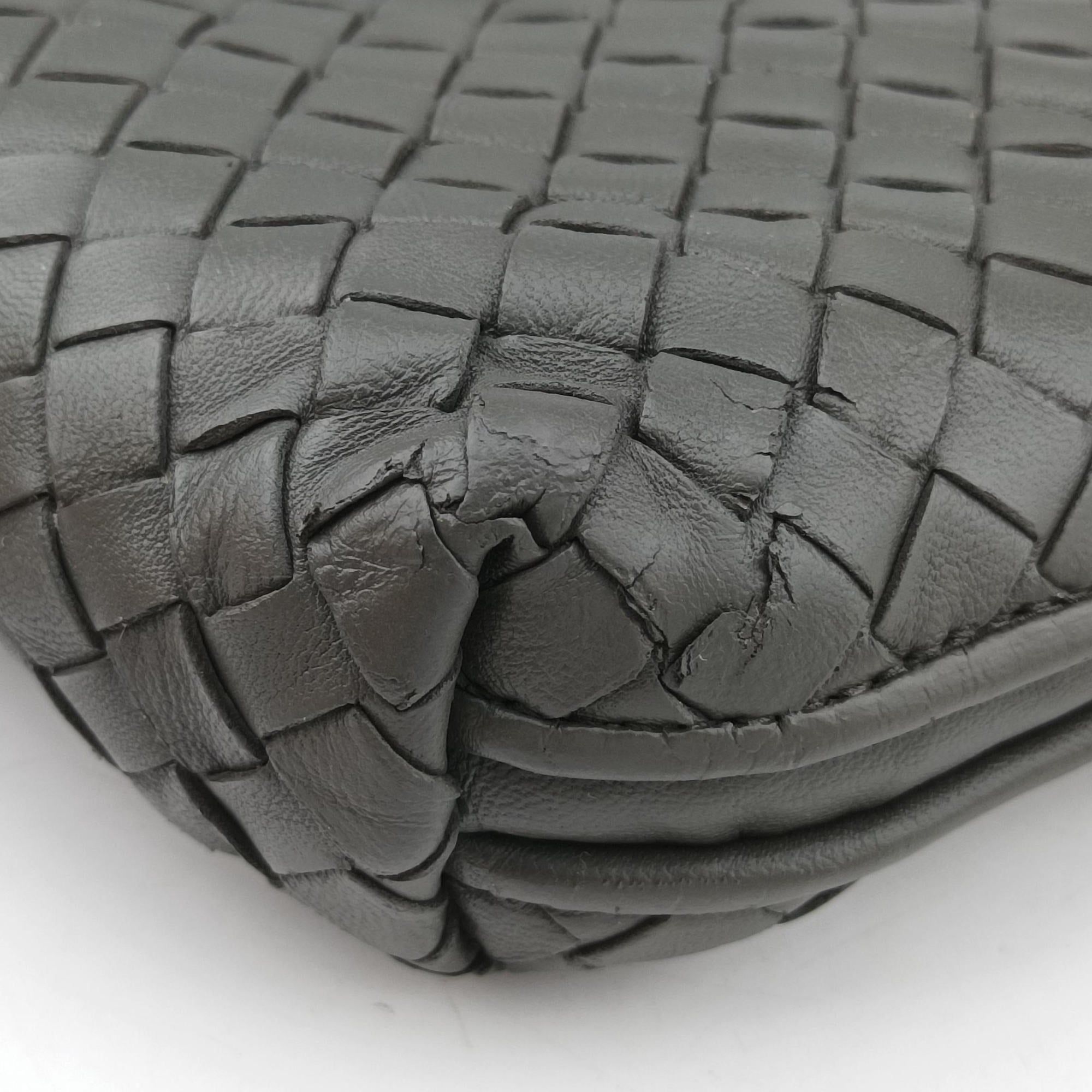 NODINI Intrecciato Grey lambskin B03039932Aノディーニ イントレチャート グレー ラムスキン B03039932A