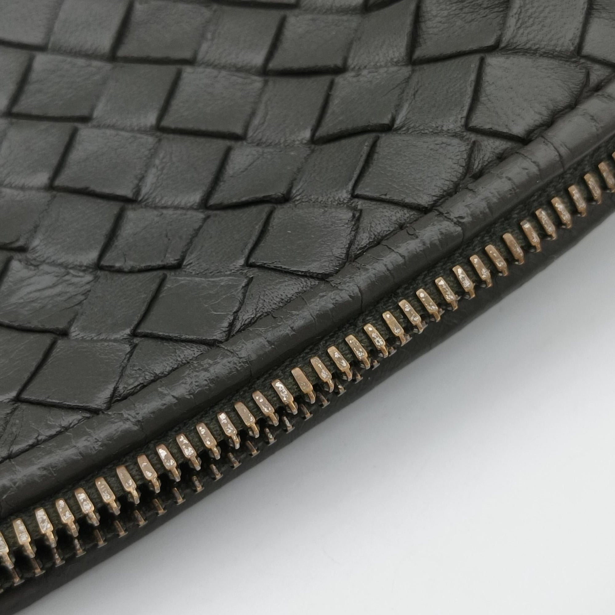 NODINI Intrecciato Grey lambskin B03039932Aノディーニ イントレチャート グレー ラムスキン B03039932A