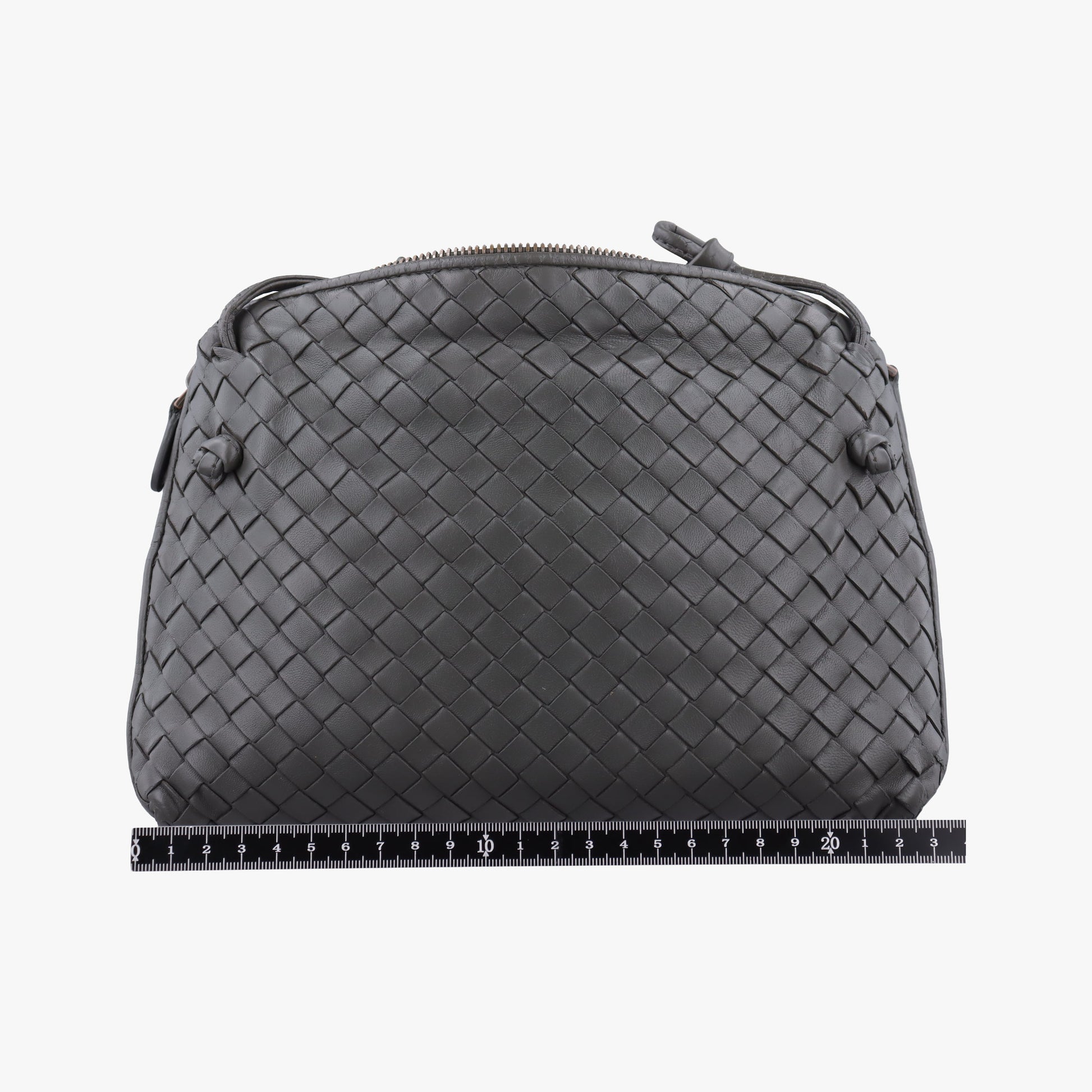 NODINI Intrecciato Grey lambskin B03039932Aノディーニ イントレチャート グレー ラムスキン B03039932A