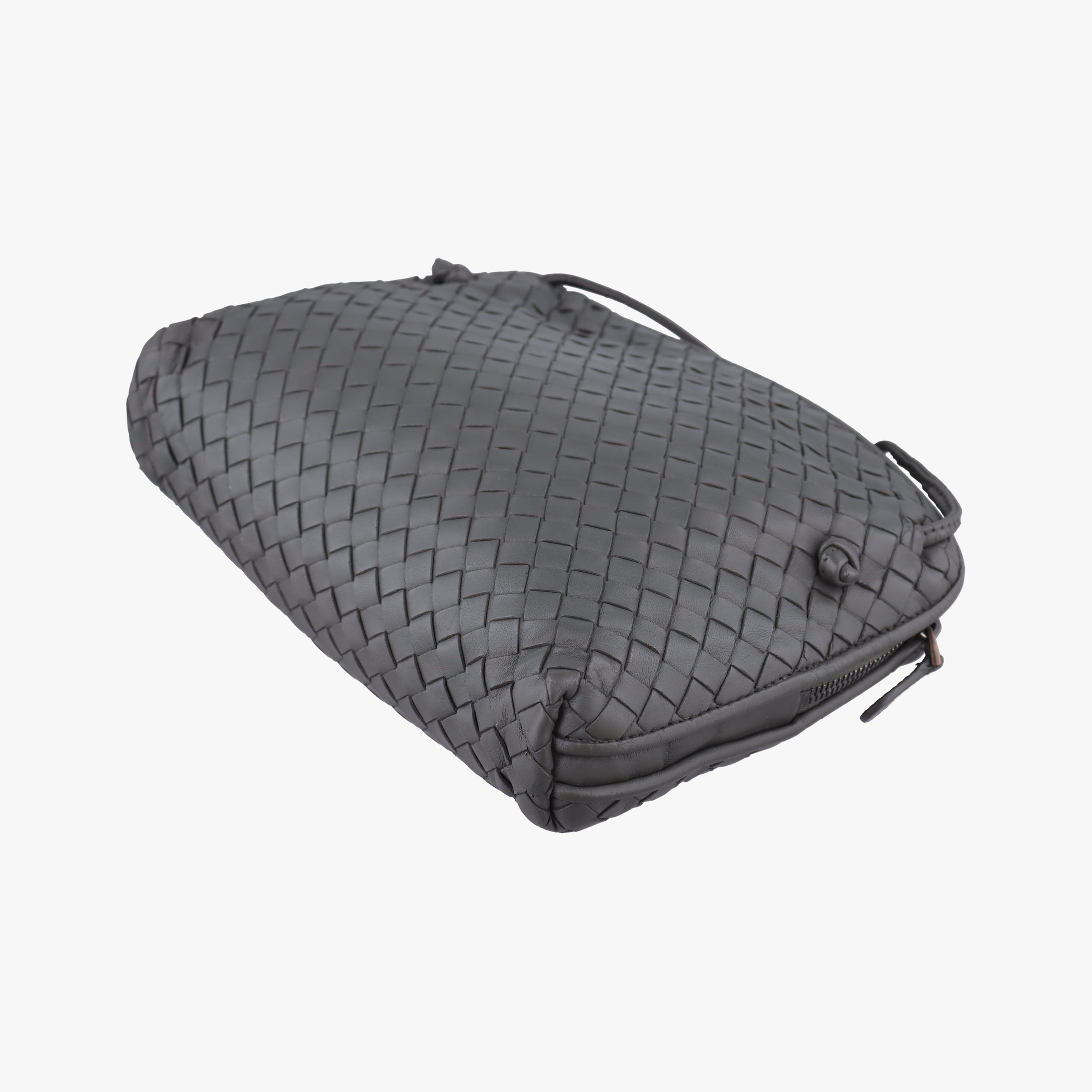 NODINI Intrecciato Grey lambskin B03039932Aノディーニ イントレチャート グレー ラムスキン B03039932A