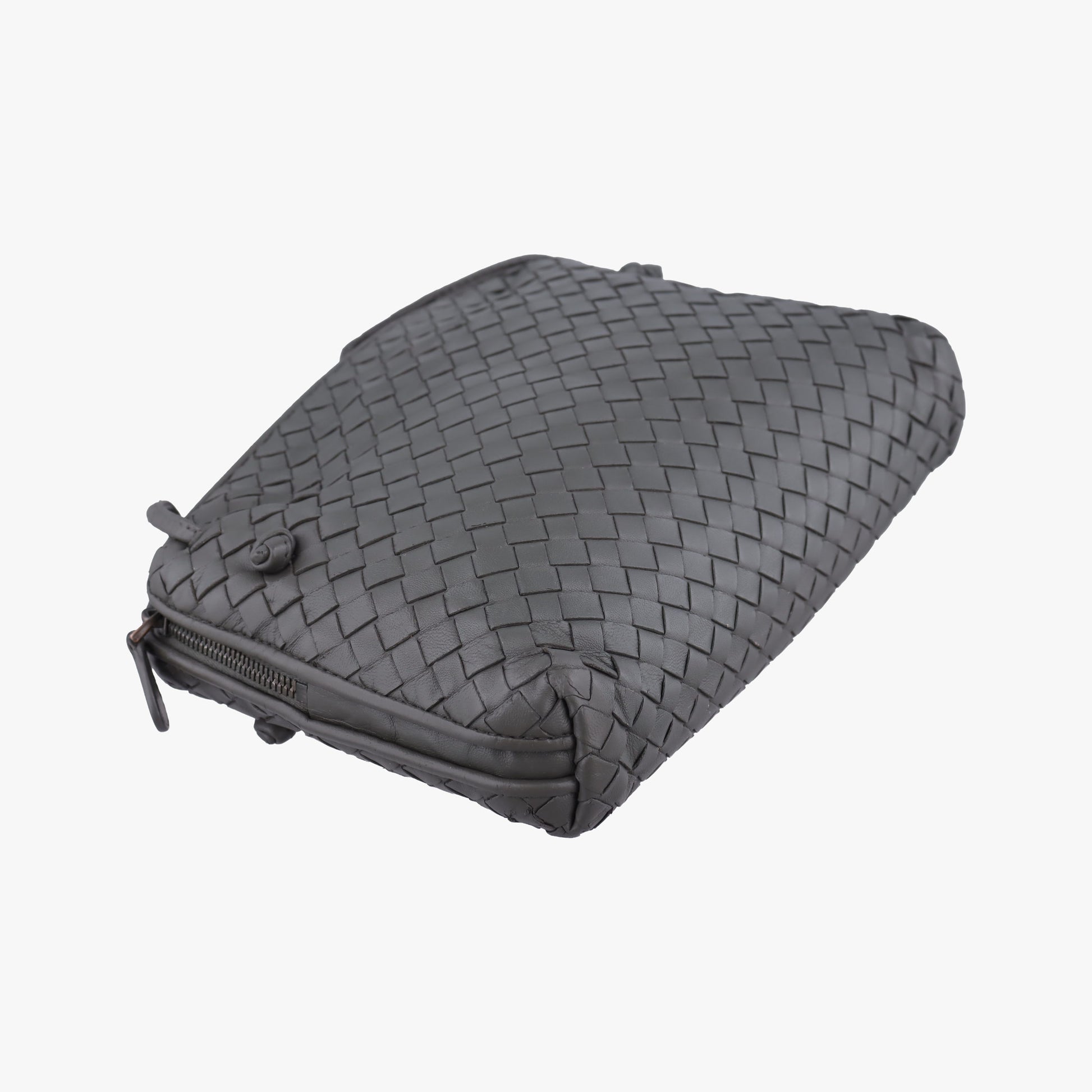NODINI Intrecciato Grey lambskin B03039932Aノディーニ イントレチャート グレー ラムスキン B03039932A