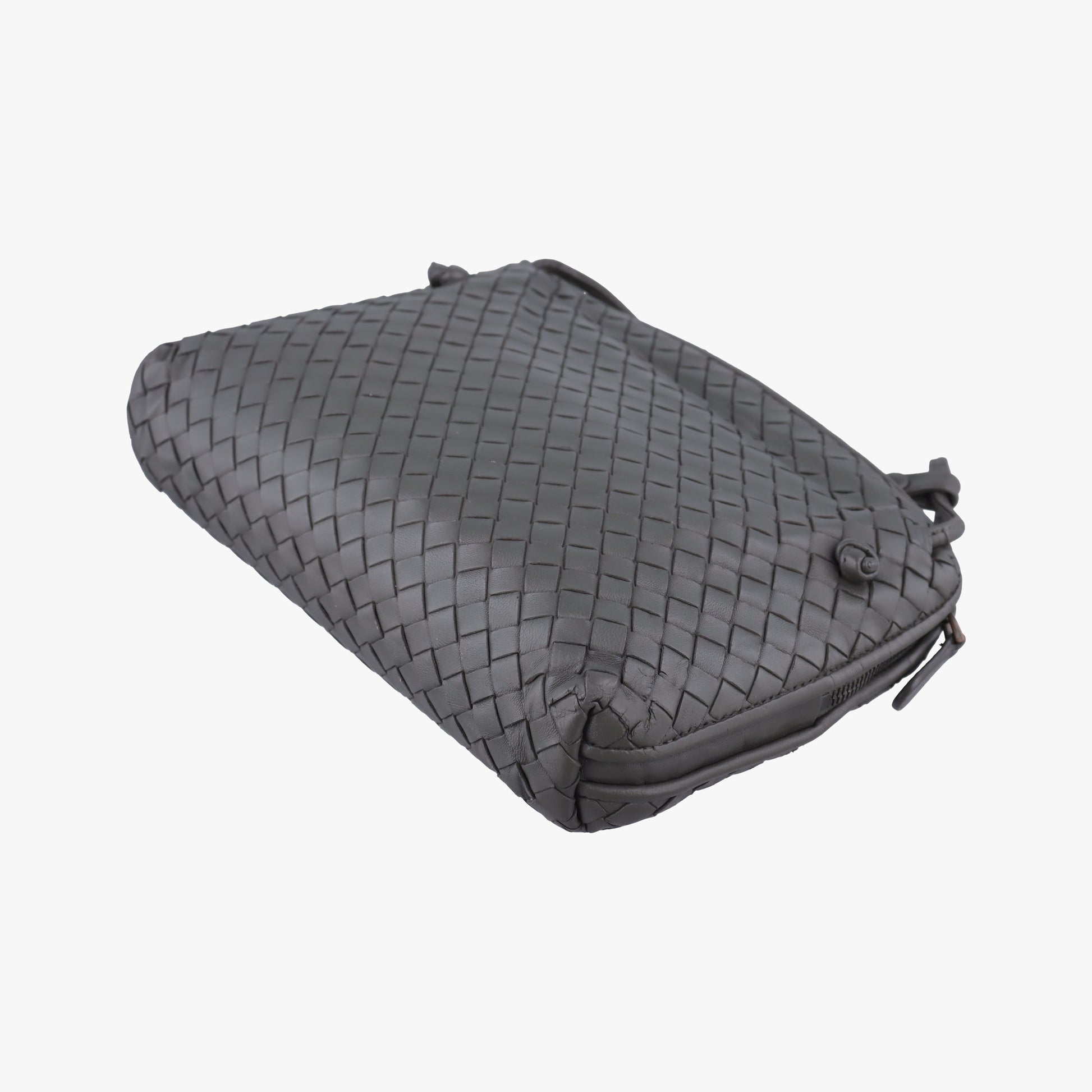 NODINI Intrecciato Grey lambskin B03039932Aノディーニ イントレチャート グレー ラムスキン B03039932A