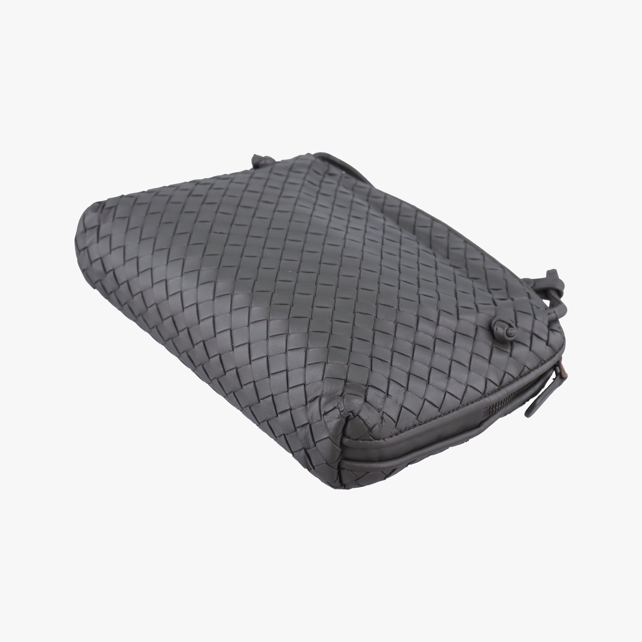 NODINI Intrecciato Grey lambskin B03039932Aノディーニ イントレチャート グレー ラムスキン B03039932A