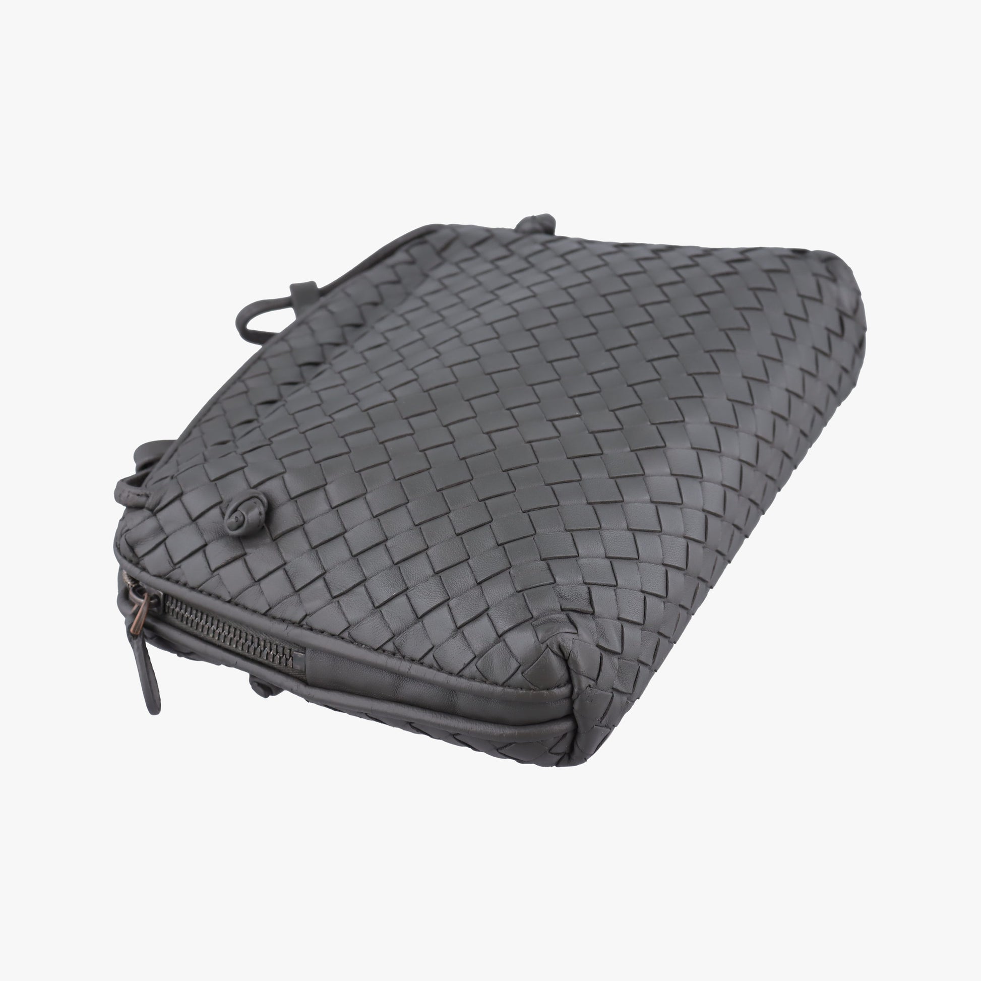 NODINI Intrecciato Grey lambskin B03039932Aノディーニ イントレチャート グレー ラムスキン B03039932A