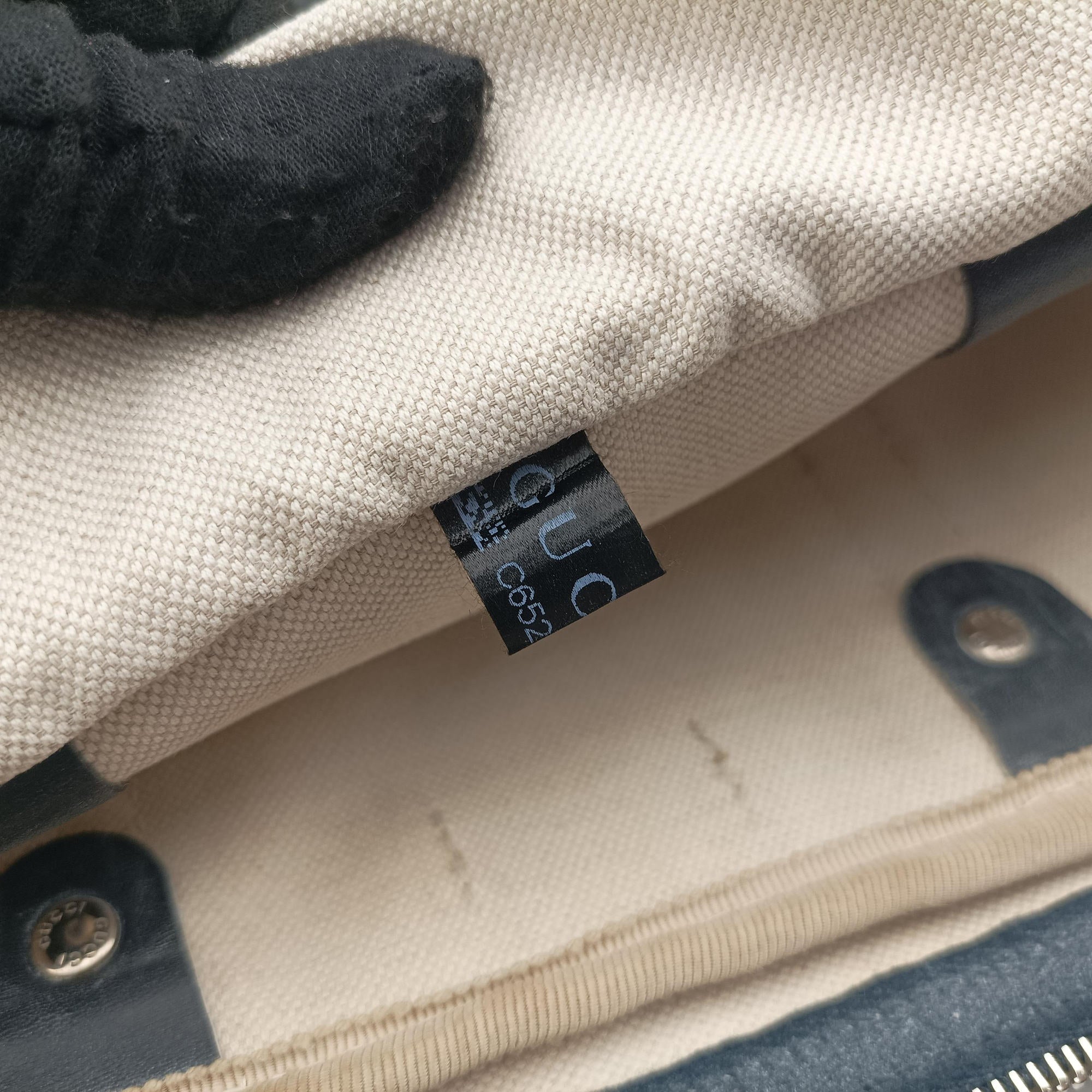GG plus GG Supreme Briefcase Beige×Black PVC coated canvas 201480 C6526416GGプラス GGスプリーム ベージュ×ブラック PVCコーティングキャンバス 201480 C6526416