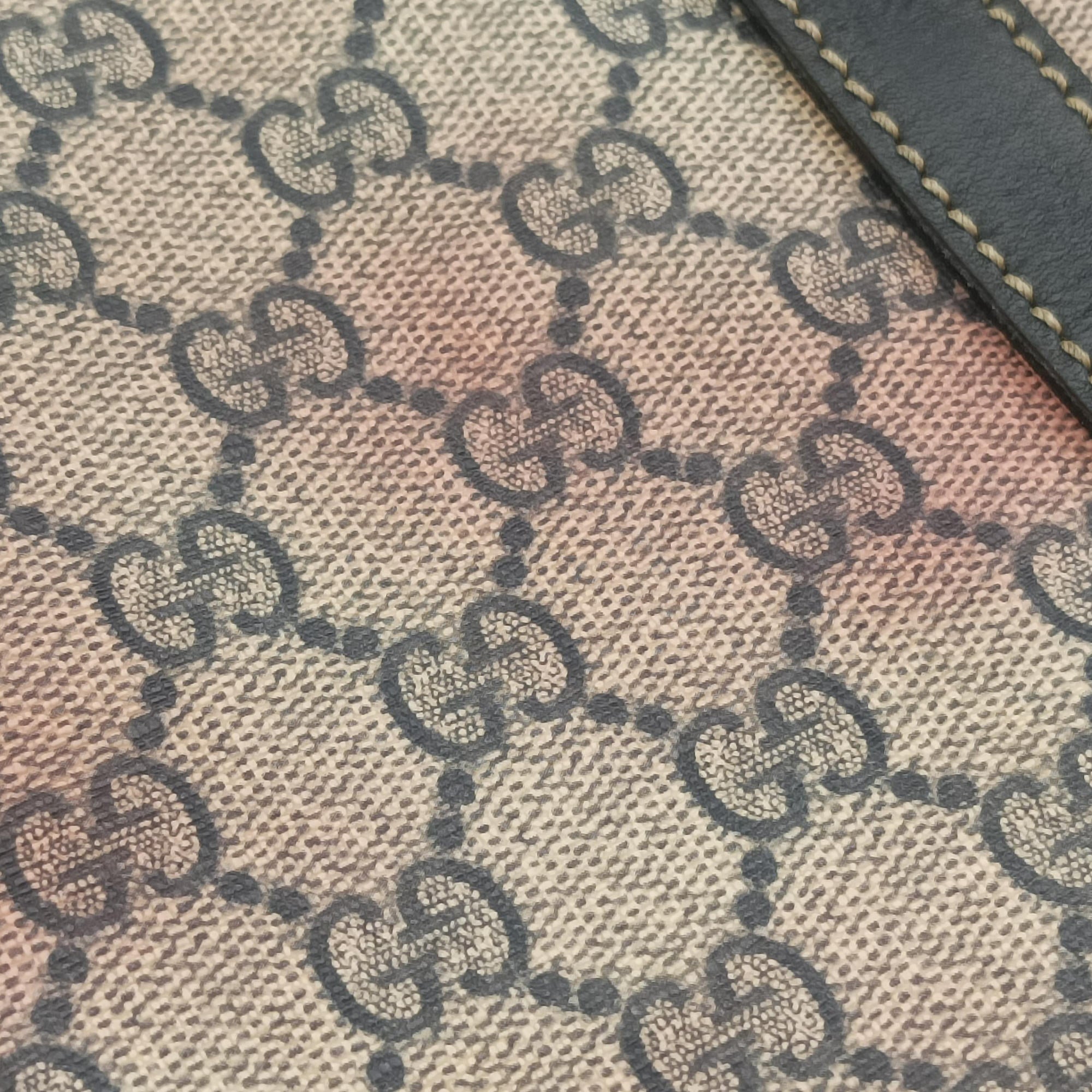 GG plus GG Supreme Briefcase Beige×Black PVC coated canvas 201480 C6526416GGプラス GGスプリーム ベージュ×ブラック PVCコーティングキャンバス 201480 C6526416