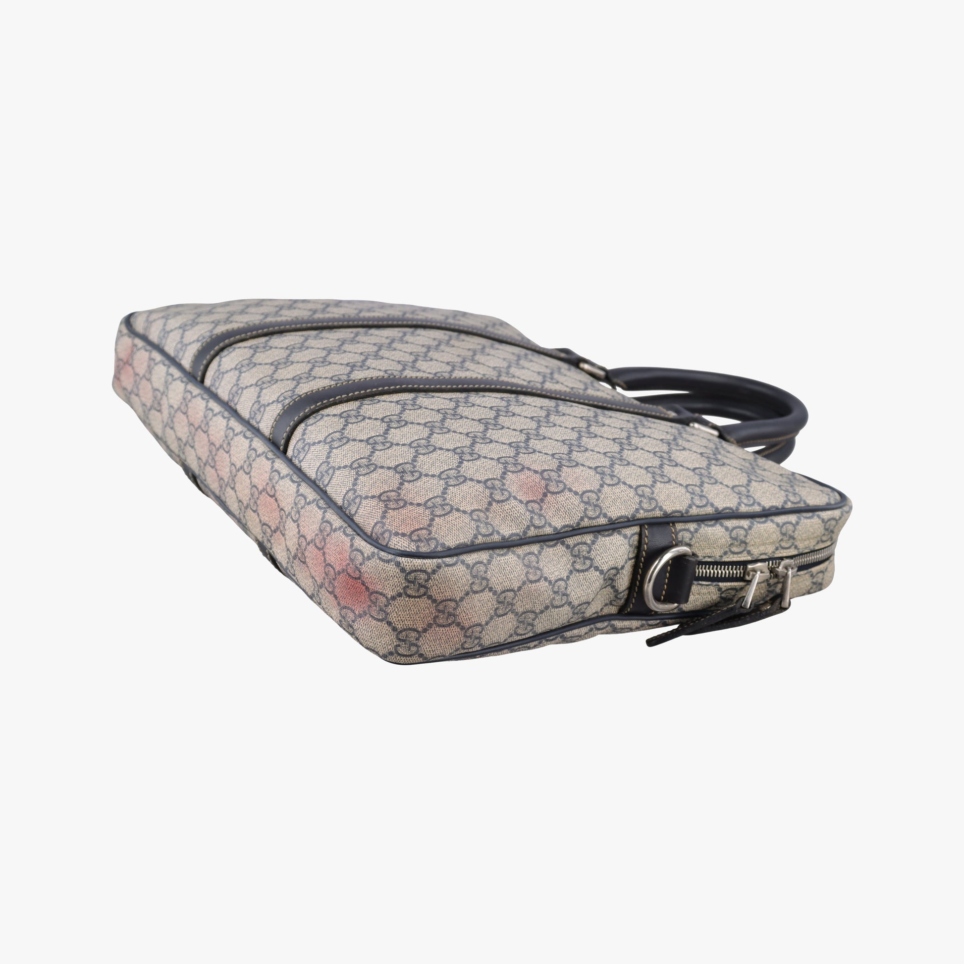 GG plus GG Supreme Briefcase Beige×Black PVC coated canvas 201480 C6526416GGプラス GGスプリーム ベージュ×ブラック PVCコーティングキャンバス 201480 C6526416