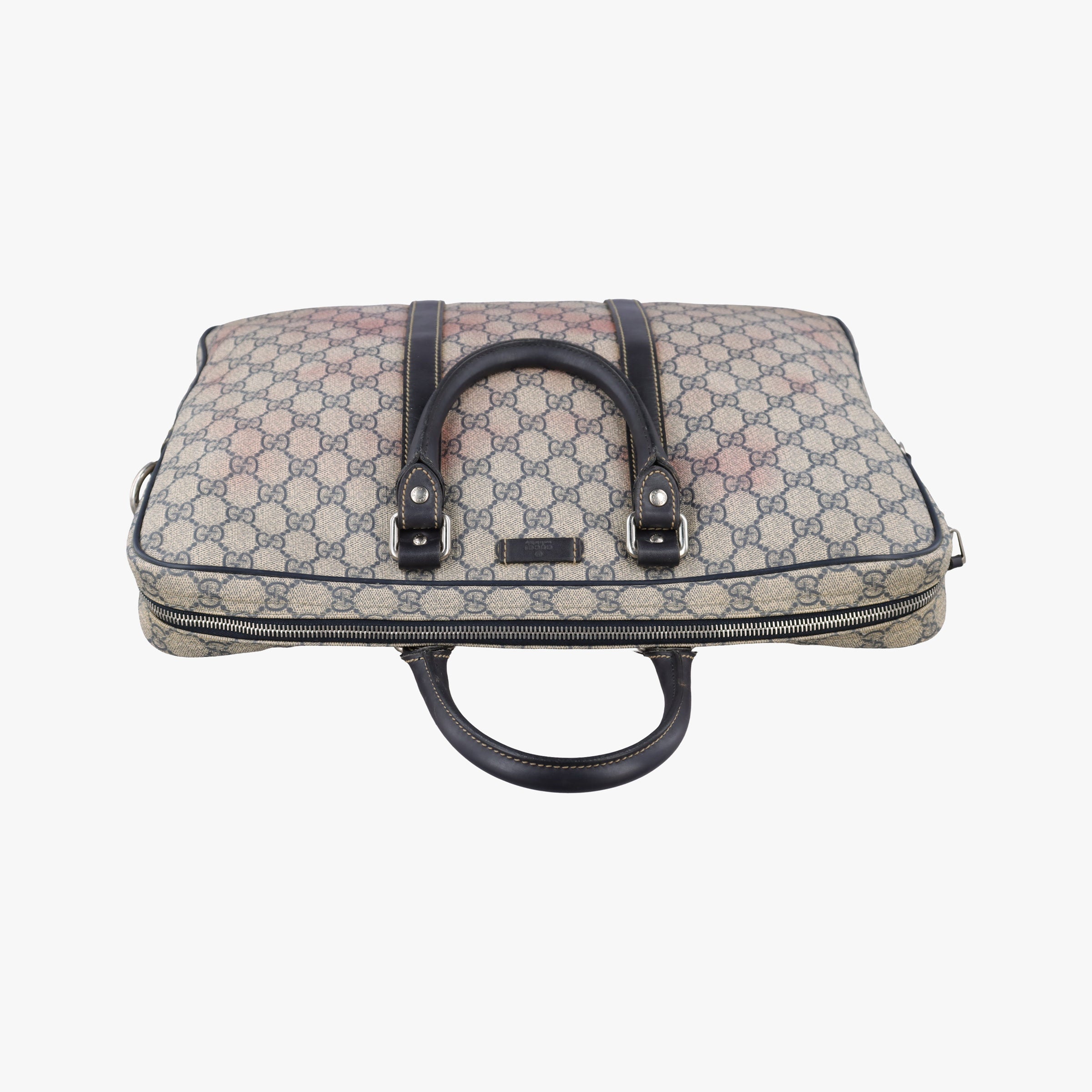 GG plus GG Supreme Briefcase Beige×Black PVC coated canvas 201480 C6526416GGプラス GGスプリーム ベージュ×ブラック PVCコーティングキャンバス 201480 C6526416