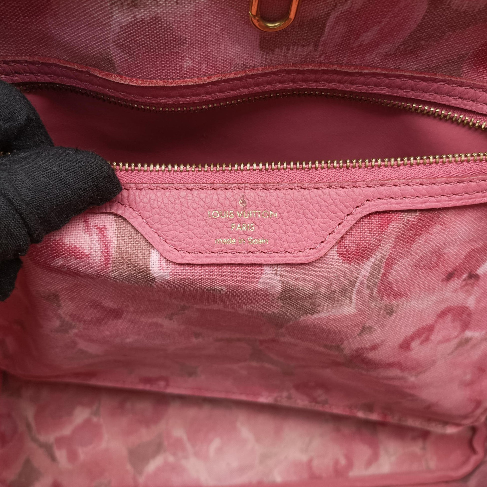 NEVERFULL MM Brown × Rose Velours Monogram Ikat Flower M40939 GI2173ネヴァーフルMM モノグラム/ブラウン×ローズヴェルール モノグラム イカットフラワー M40939 GI2173