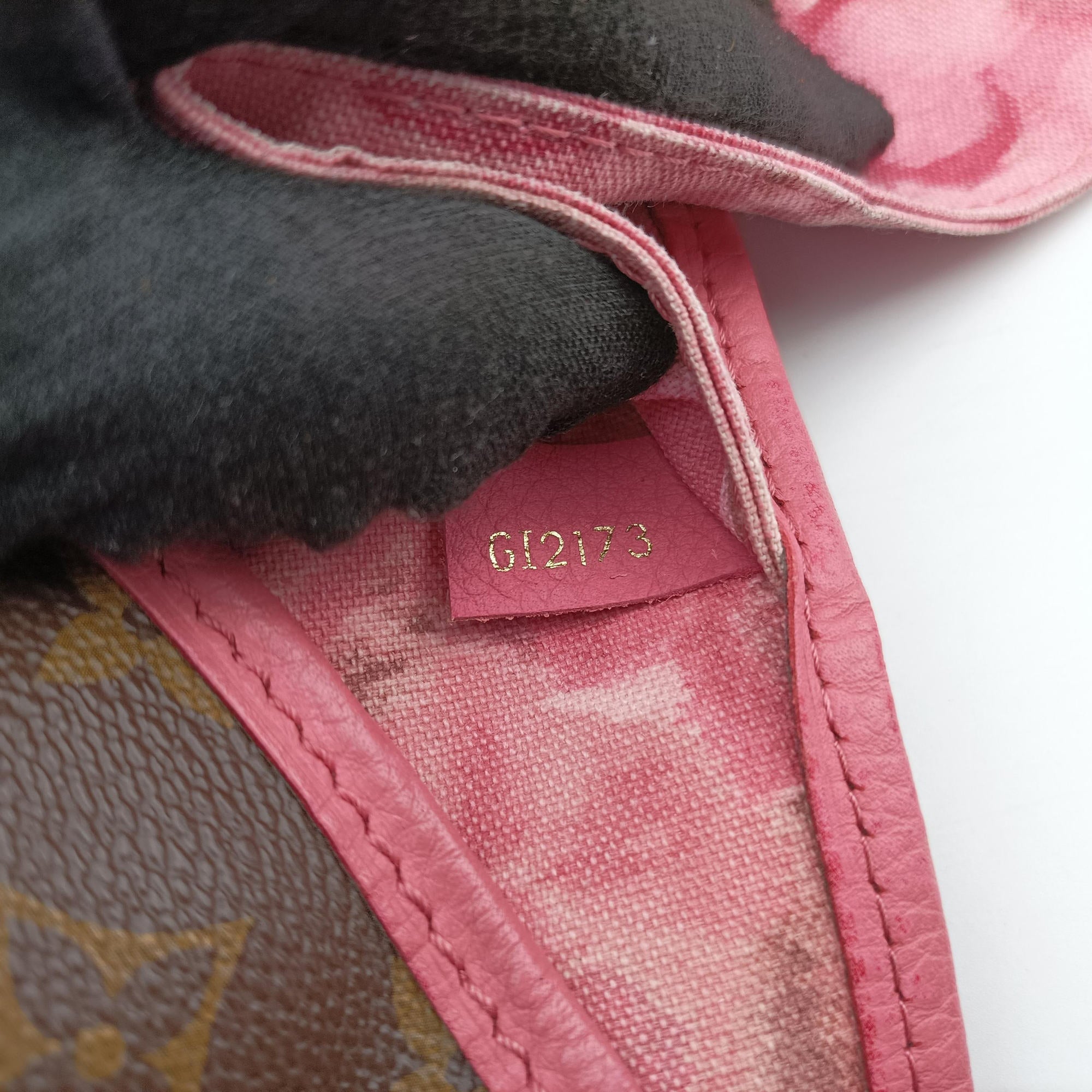 NEVERFULL MM Brown × Rose Velours Monogram Ikat Flower M40939 GI2173ネヴァーフルMM モノグラム/ブラウン×ローズヴェルール モノグラム イカットフラワー M40939 GI2173