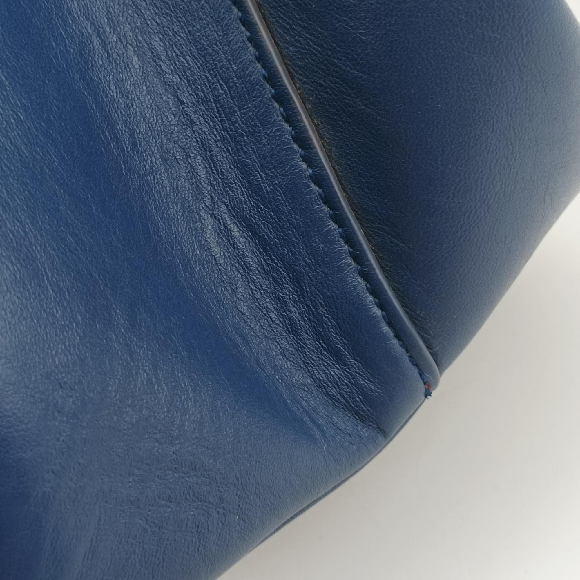 Double Cuir Blue SAFFIANO Leather B2756T 173ダブル キュイール ブルー サフィアーノレザー B2756T 173