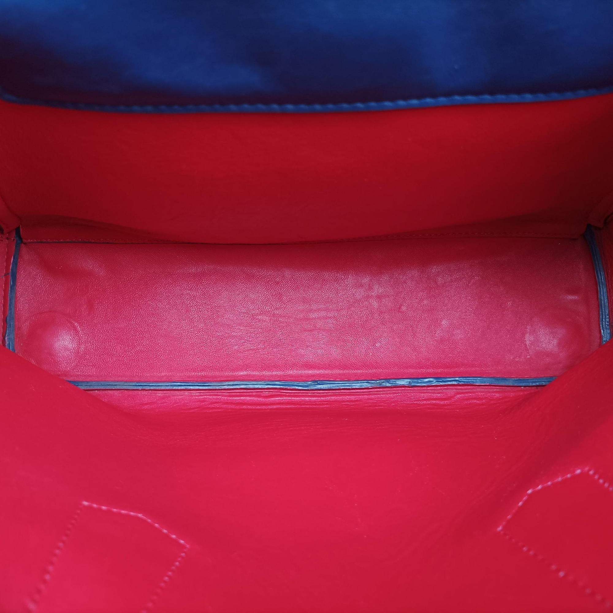 Double Cuir Blue SAFFIANO Leather B2756T 173ダブル キュイール ブルー サフィアーノレザー B2756T 173