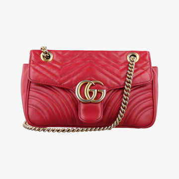 GG Marmont Red Leather 443497 E025631951GGマーモント レッド レザー 443497 E025631951