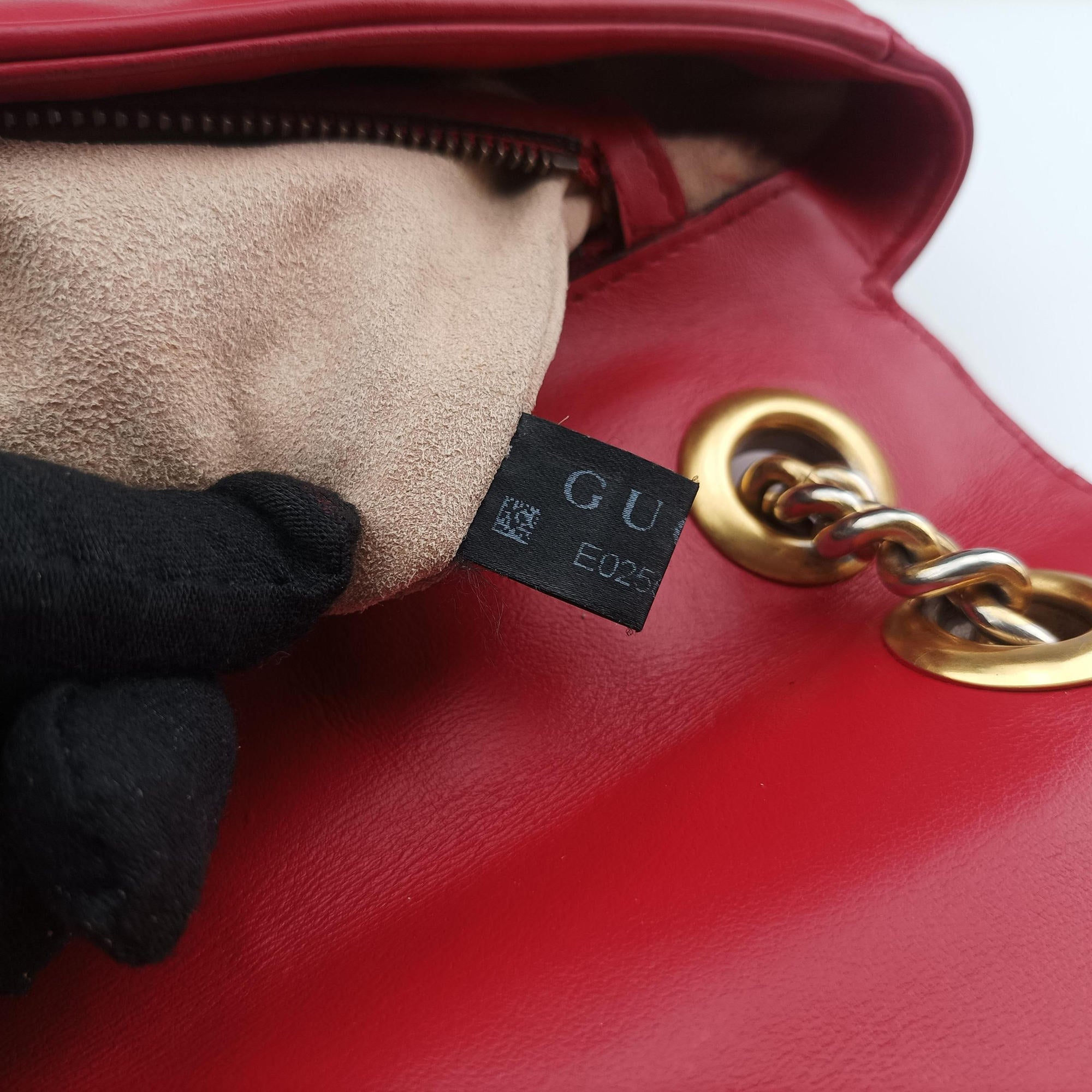 GG Marmont Red Leather 443497 E025631951GGマーモント レッド レザー 443497 E025631951