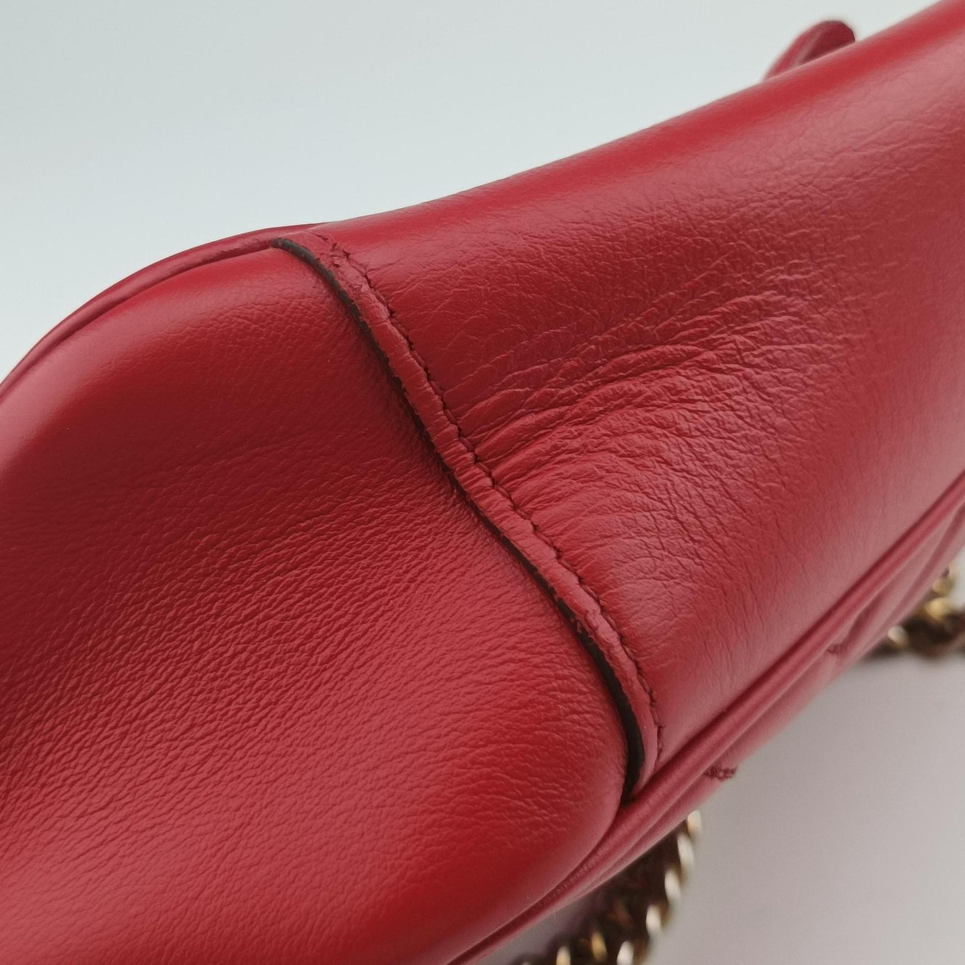 GG Marmont Red Leather 443497 E025631951GGマーモント レッド レザー 443497 E025631951